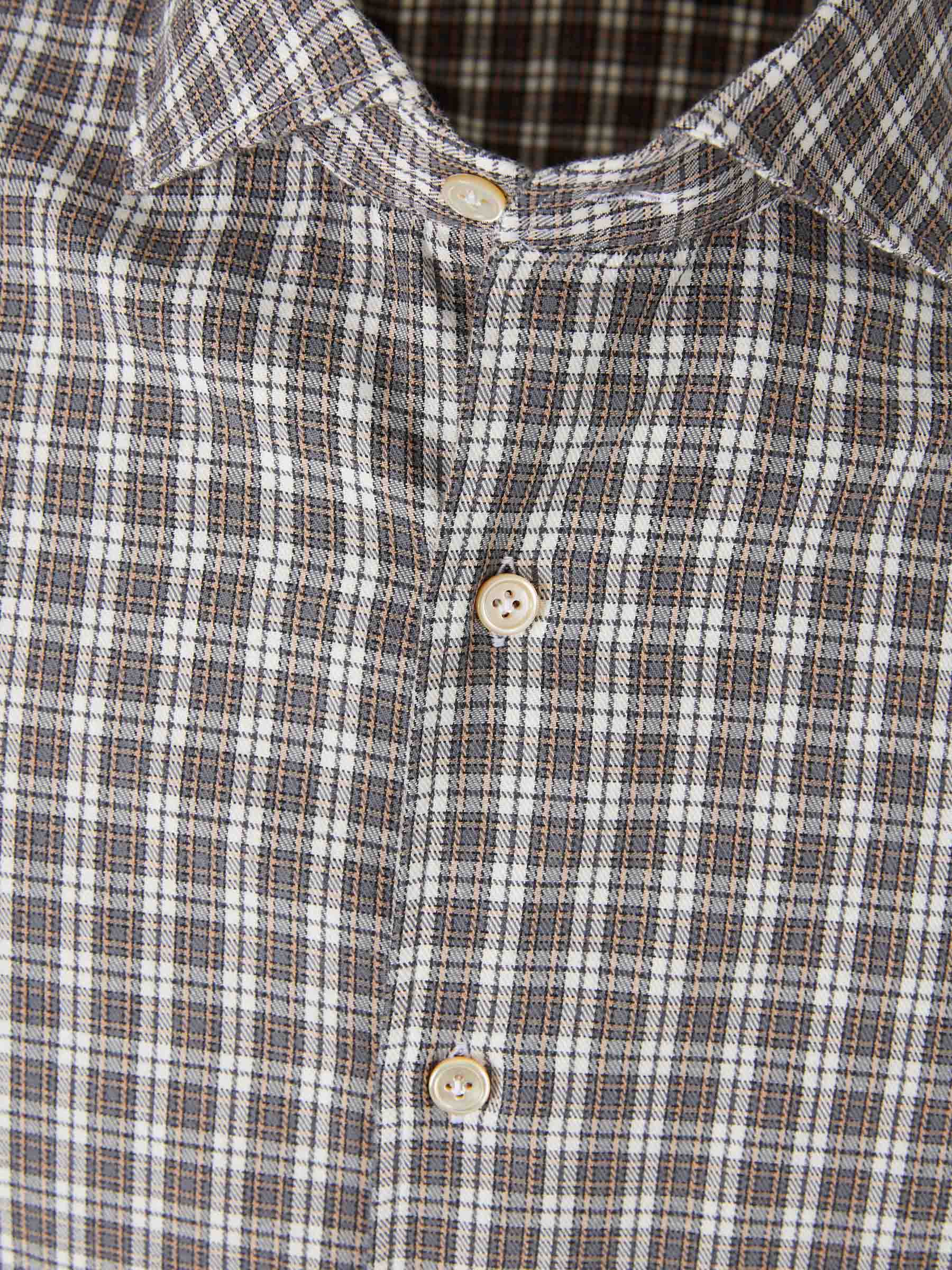 Borrelli Hombre Barcelona Camisa Motivo Cuadros color Burdeos sku 531-006606 01 - Foto 3
