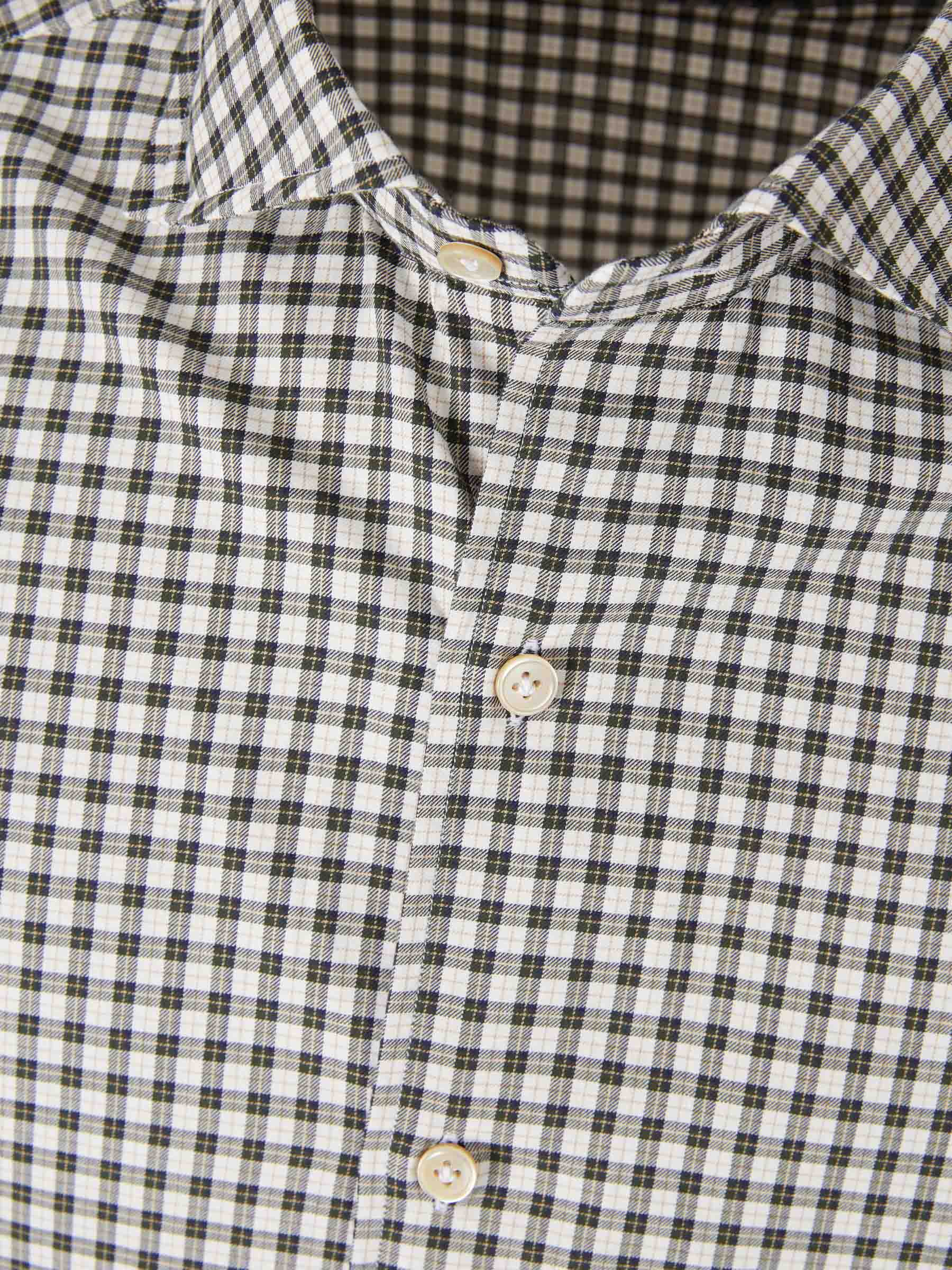 Borrelli Hombre Barcelona Camisa Cuadros Algodón color Verde Jungla sku 531-006610 02 - Foto 3