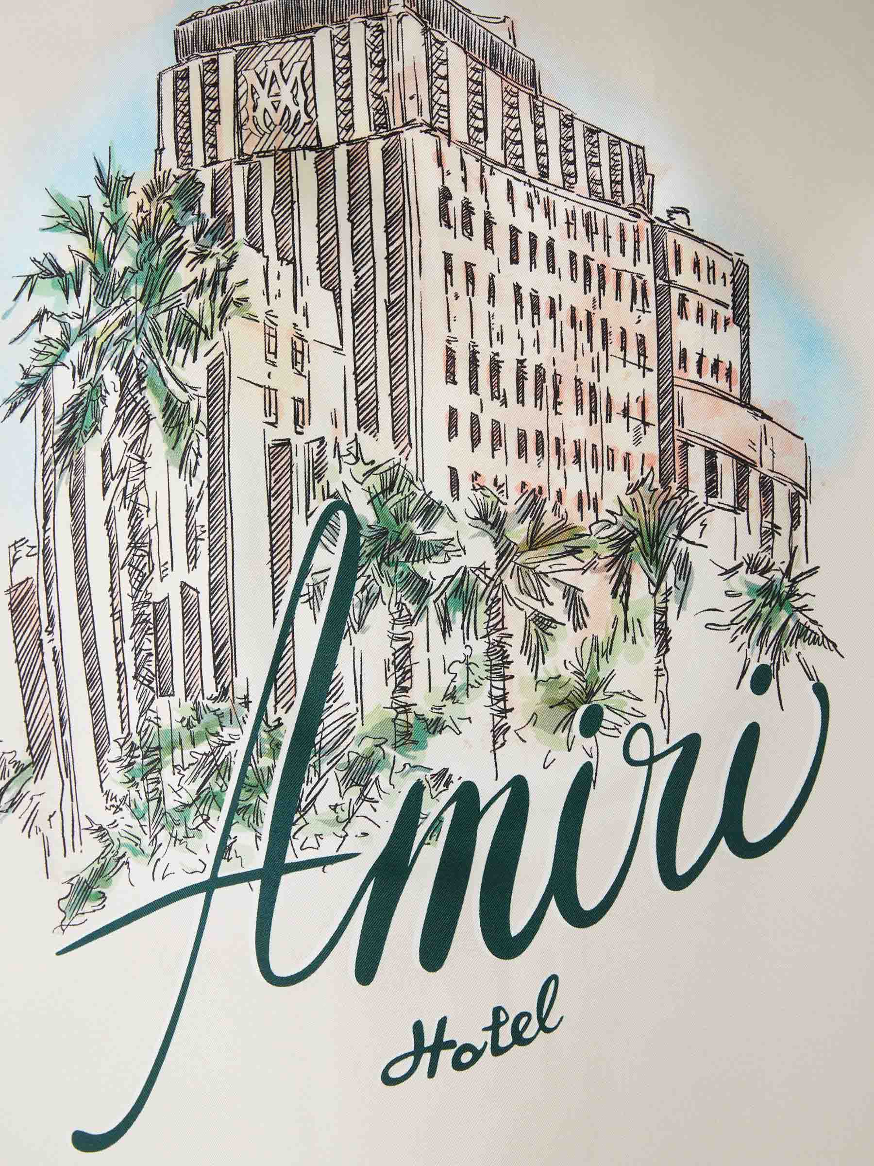 Amiri Hombre Barcelona Camisa Bowling Seda color Blanco sku 532-000702 01 - Foto 4