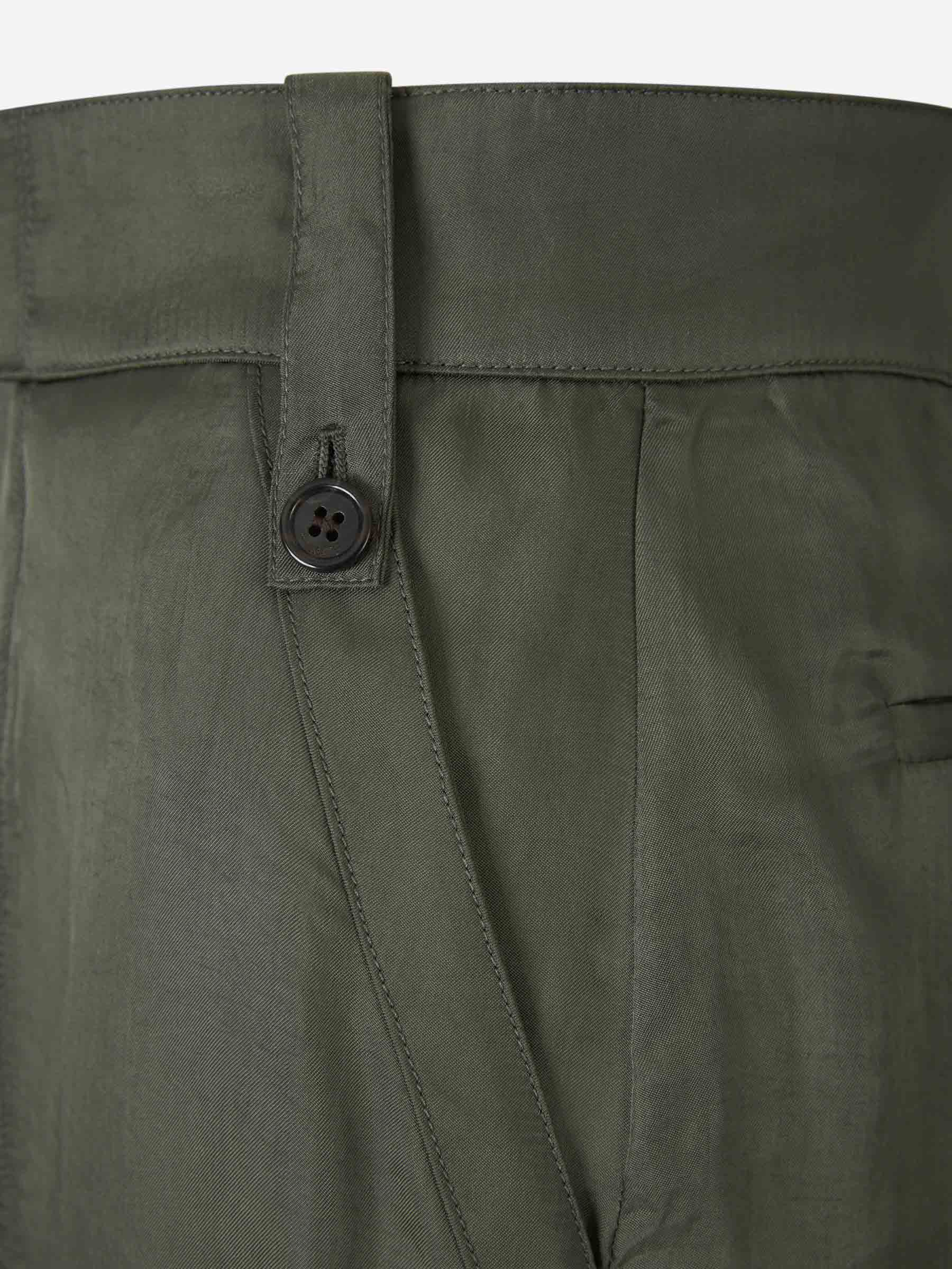 Saint Laurent Mujer Barcelona Falda Mini Lápiz Twill color Verde Militar sku 750-001438 01 - Foto 3