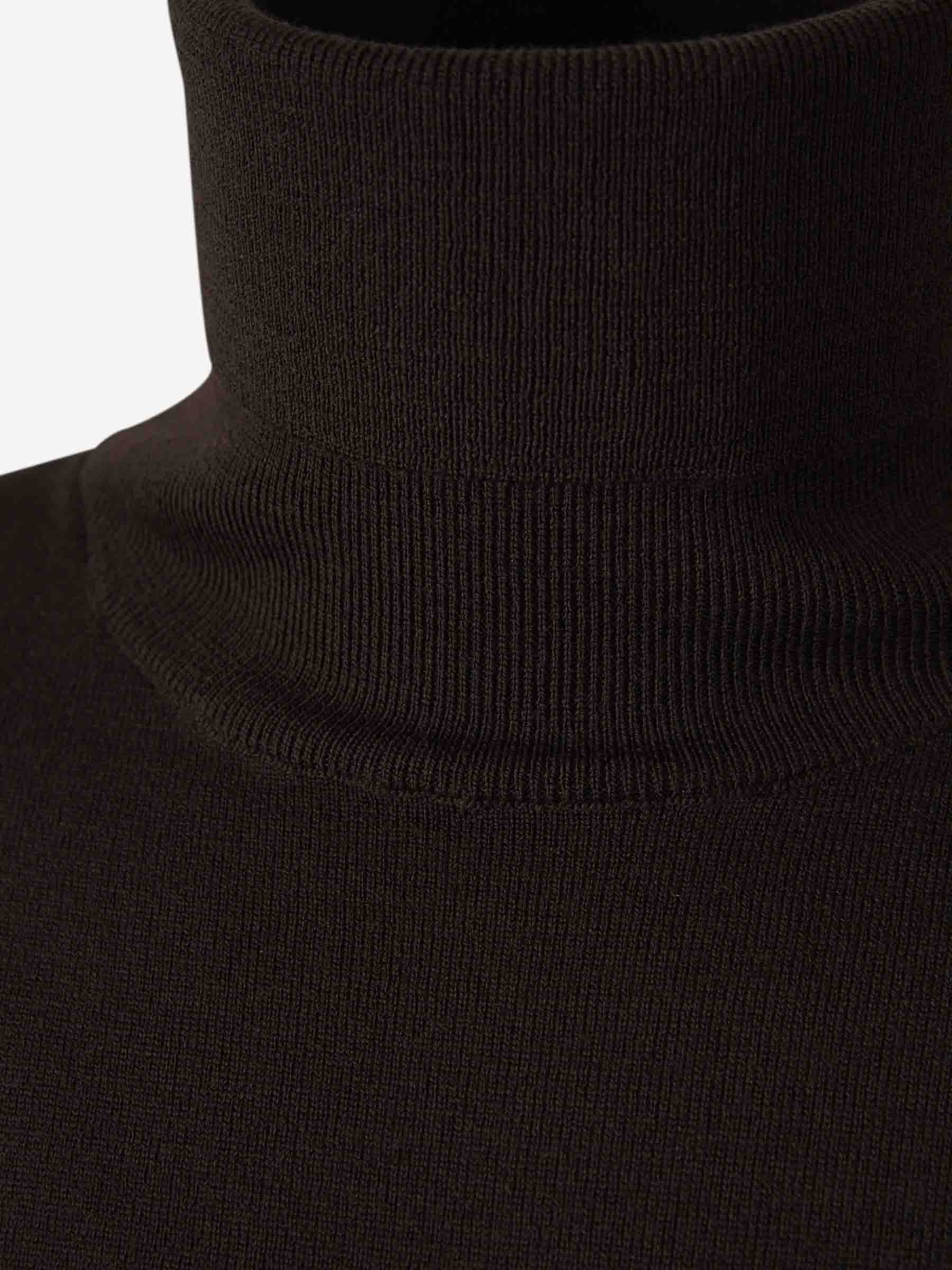 Zanone Hombre Barcelona Jersey Cuello Alto Lana color Marrón Oscuro sku 542-002132 07 - Foto 3