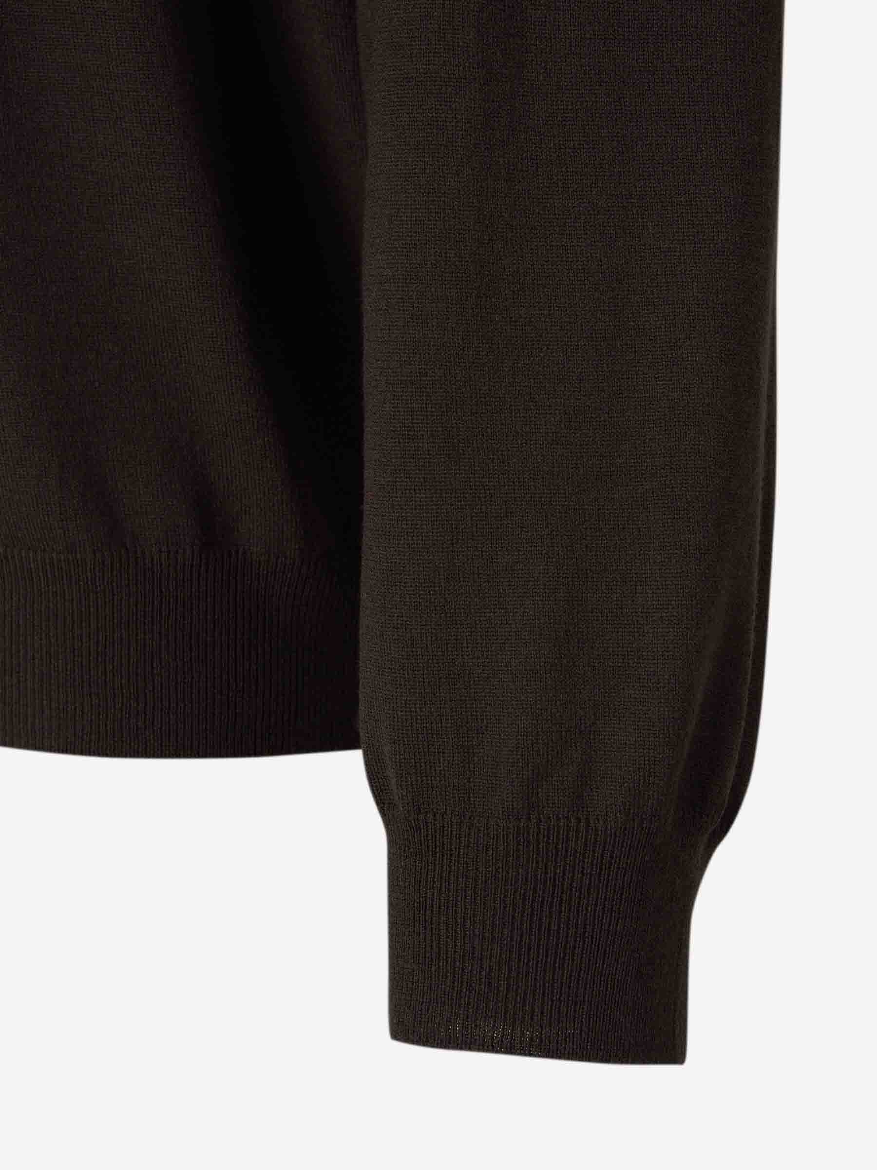 Zanone Hombre Barcelona Jersey Cuello Alto Lana color Marrón Oscuro sku 542-002132 07 - Foto 4