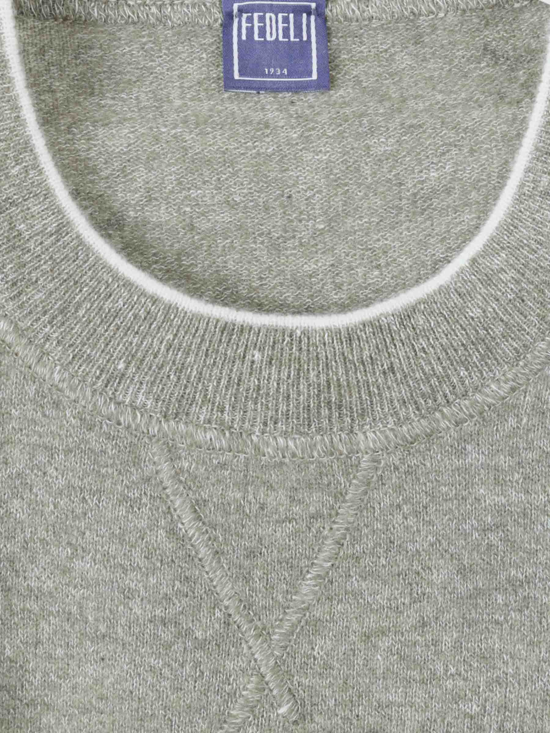 Fedeli Hombre Barcelona Jersey Punto Cashmere color Gris Piedra sku 542-002343 04 - Foto 4