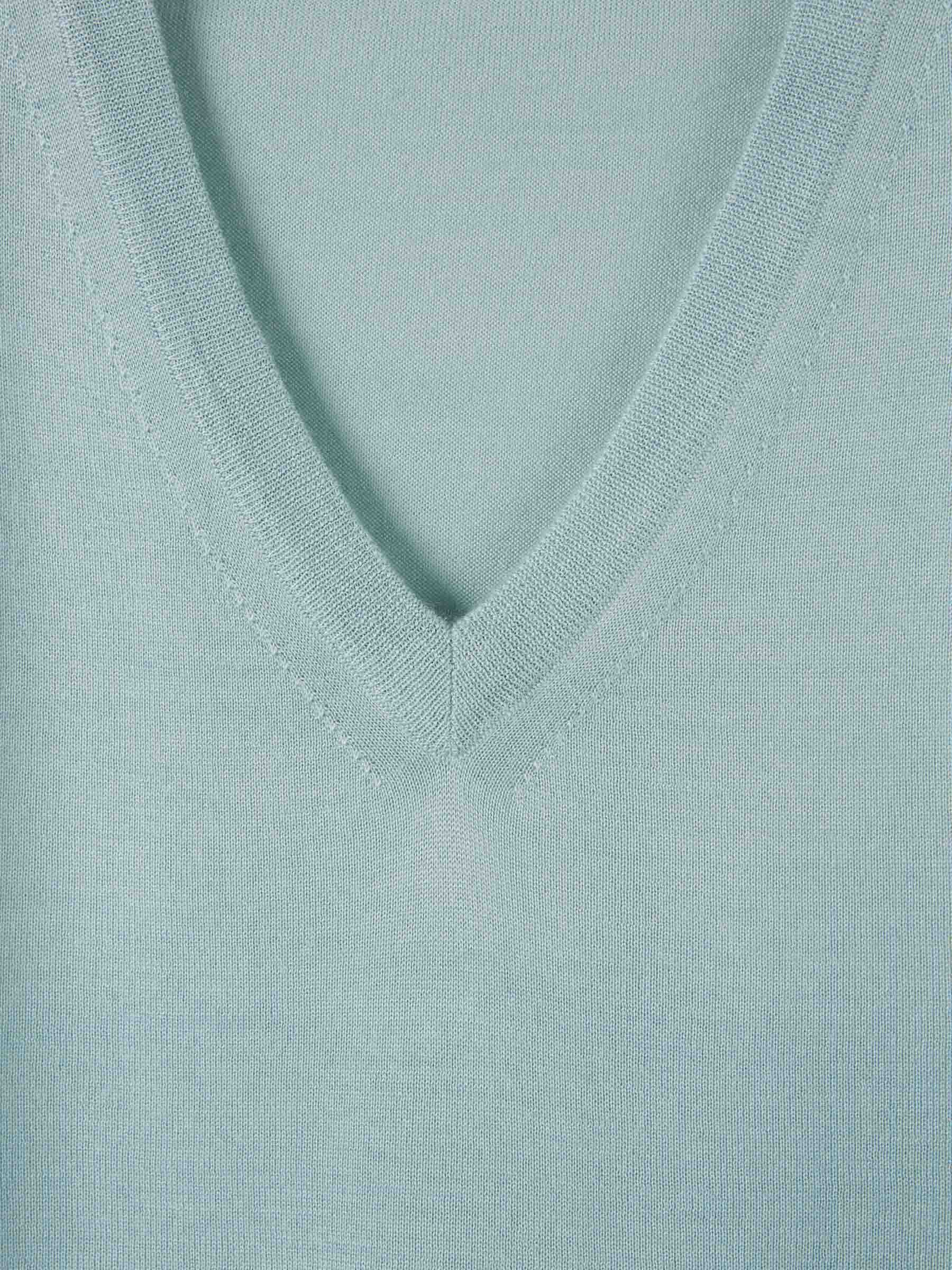 Santa Eulalia Hombre Barcelona Jersey Pico Cashmere color Verde Menta sku 542-002425 09 - Foto 3