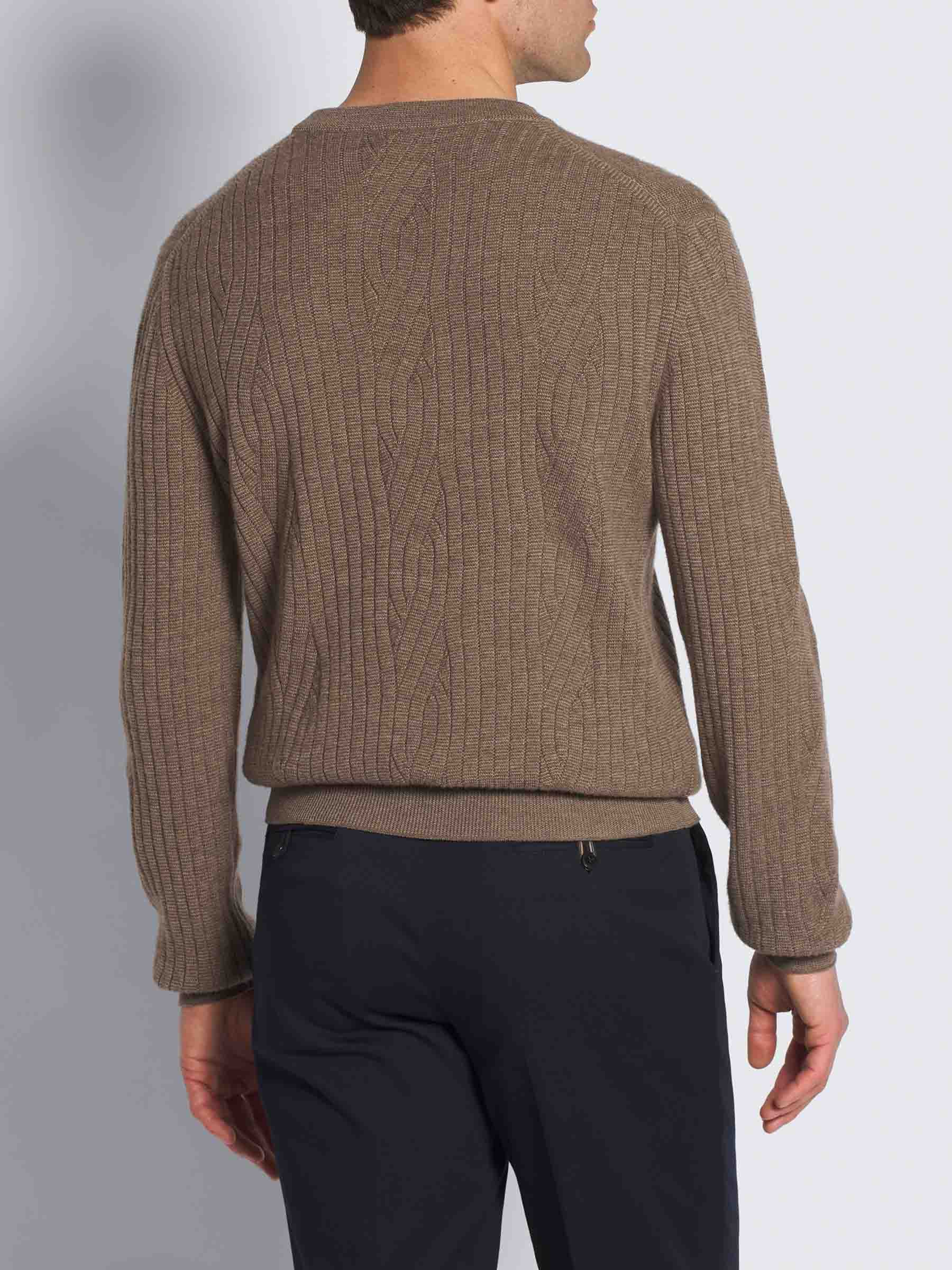 Brioni Hombre Barcelona Jersey Cuello Redondo color Marrón sku 542-002490 01 - Foto 3