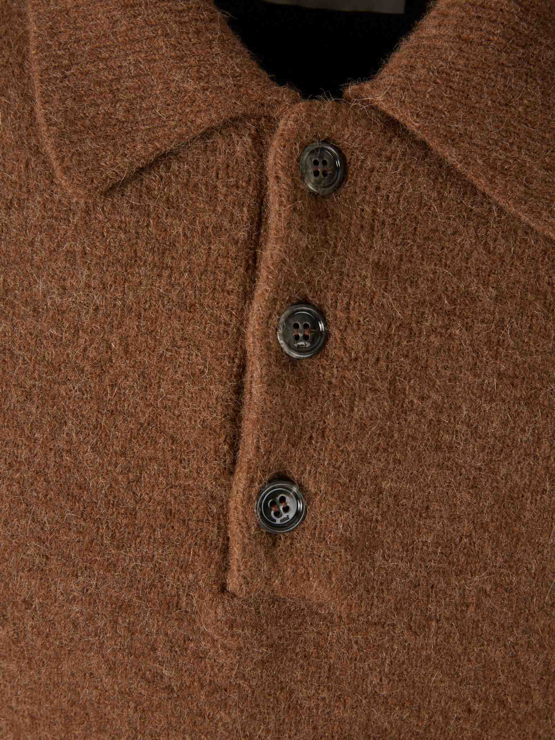 Ami Paris Hombre Barcelona Jersey Cuello Polo color Marrón sku 542-002509 01 - Foto 3