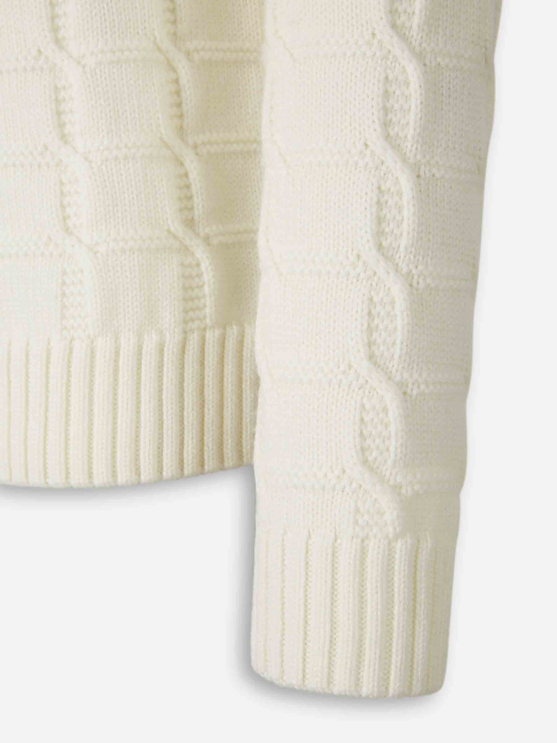 Zanone Hombre Barcelona Jersey Cuello Alto color Blanco sku 542-002547 01 - Foto 4