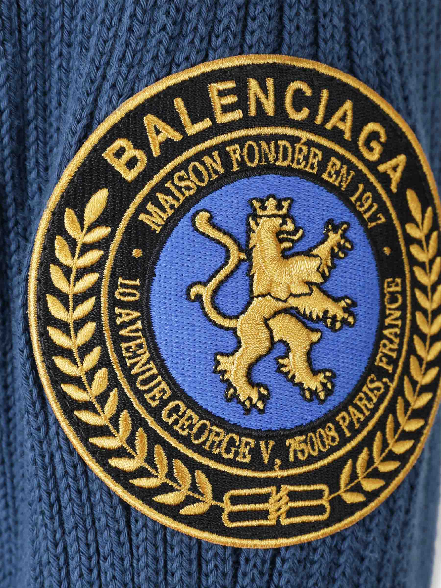 Balenciaga Hombre Barcelona Jersey Cuello Redondo color Azul Índigo sku 542-002559 01 - Foto 4