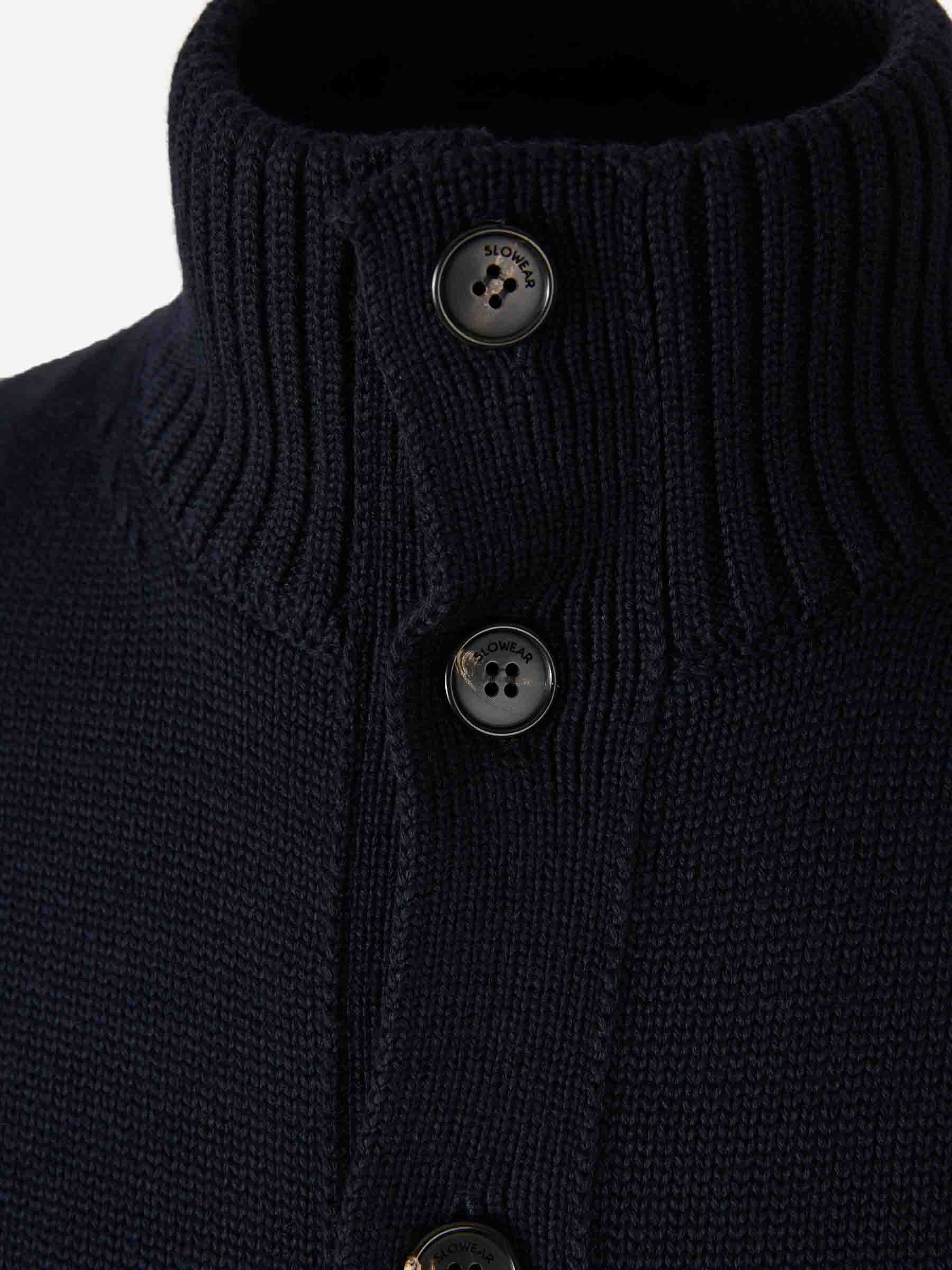 Zanone Hombre Barcelona Cárdigan Punto Lana color Azul Marino sku 543-001063 01 - Foto 3