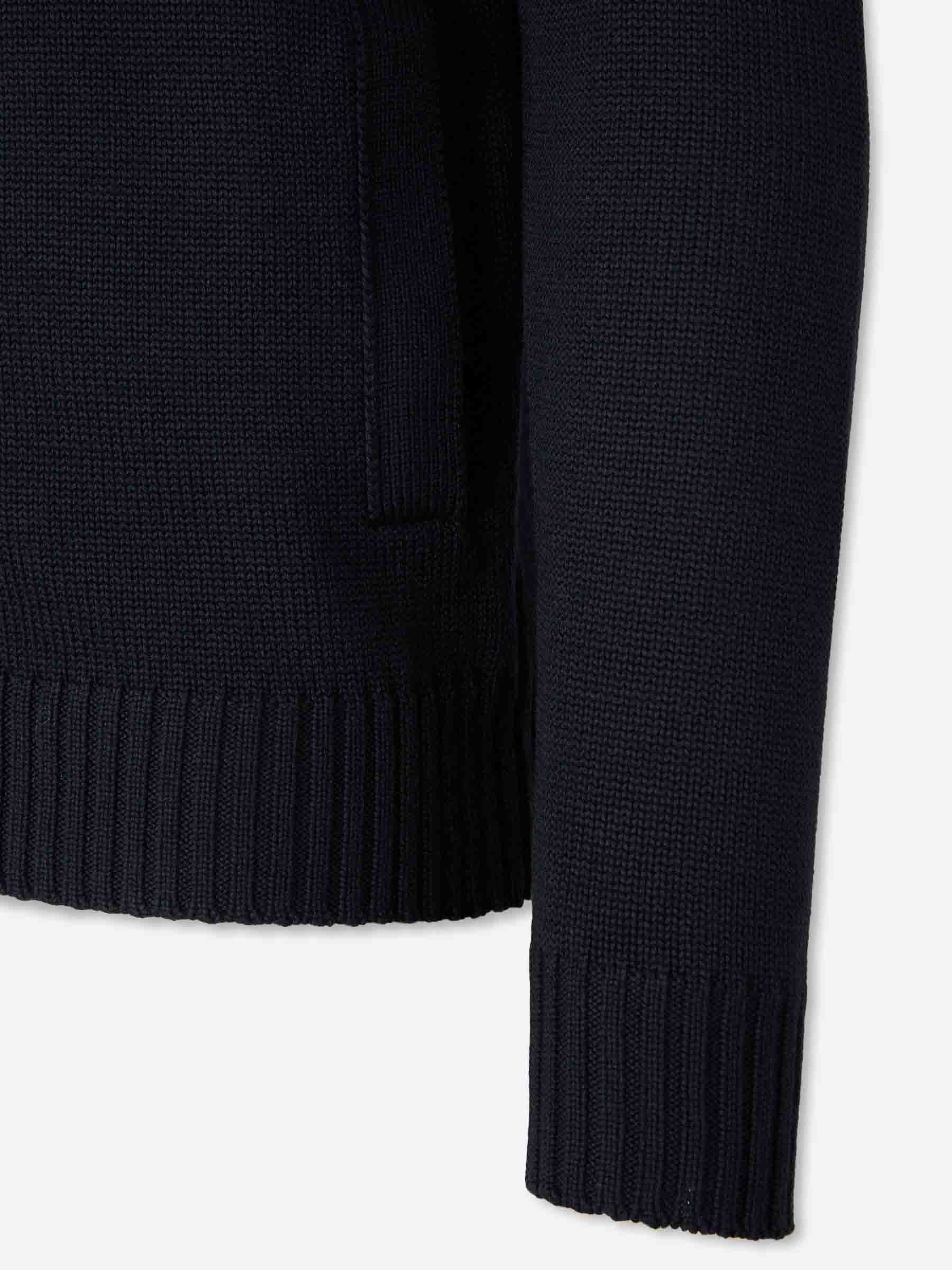 Zanone Hombre Barcelona Cárdigan Punto Lana color Azul Marino sku 543-001063 01 - Foto 4