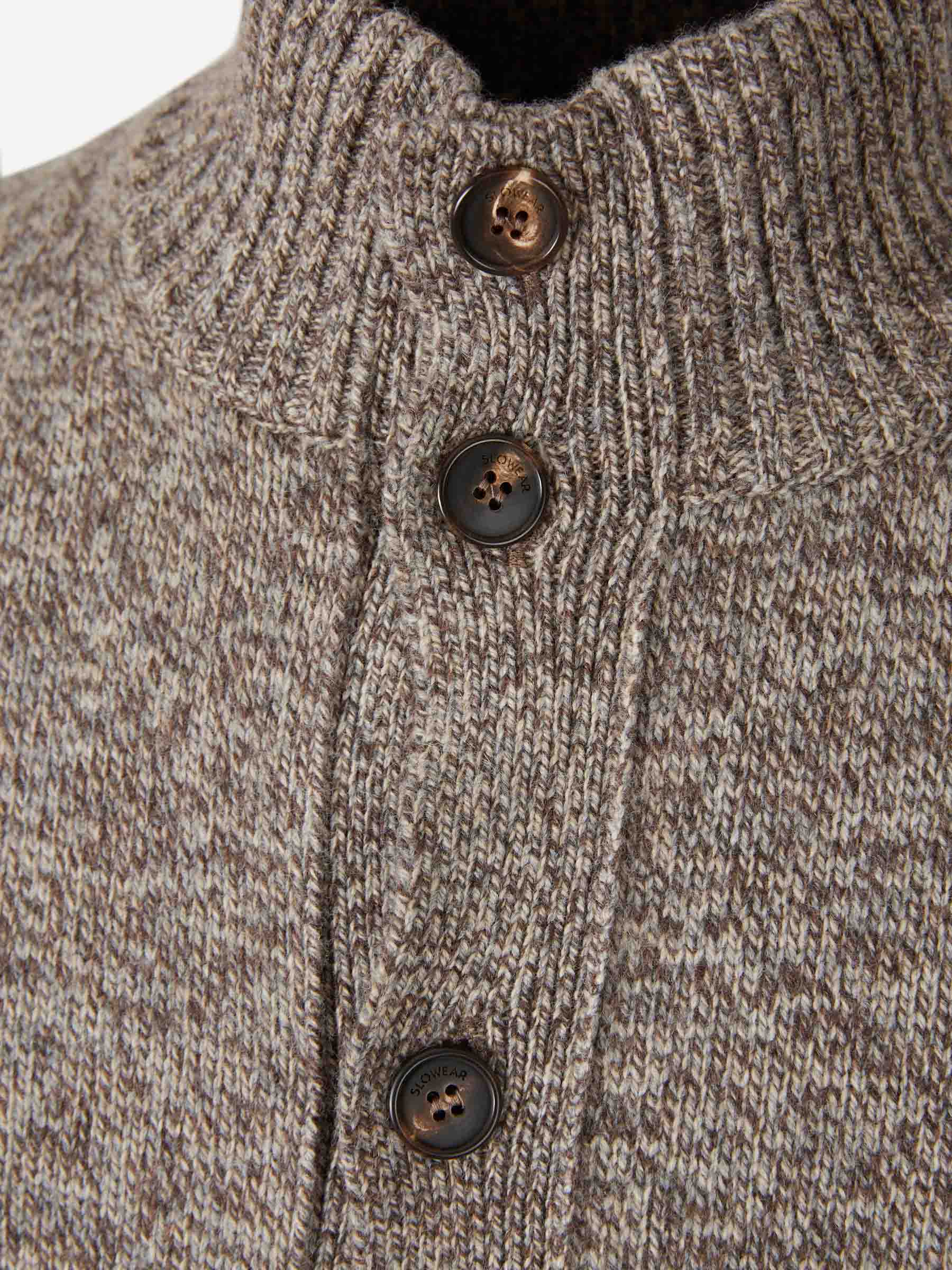 Zanone Hombre Barcelona Cárdigan Punto Lana color Gris Piedra sku 543-001064 01 - Foto 3