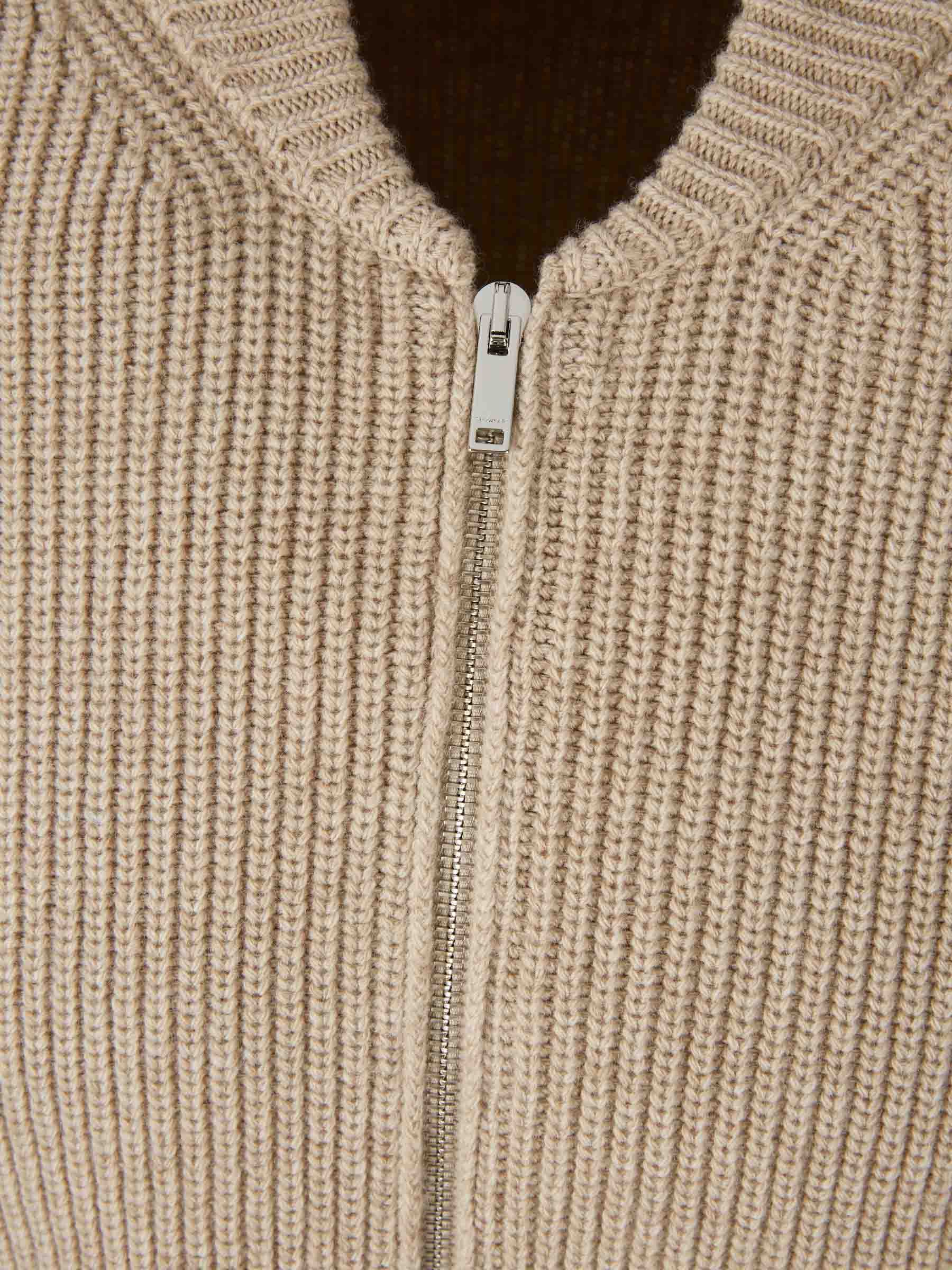 Zanone Hombre Barcelona Cárdigan Punto Cremallera color Beige sku 543-001065 01 - Foto 3