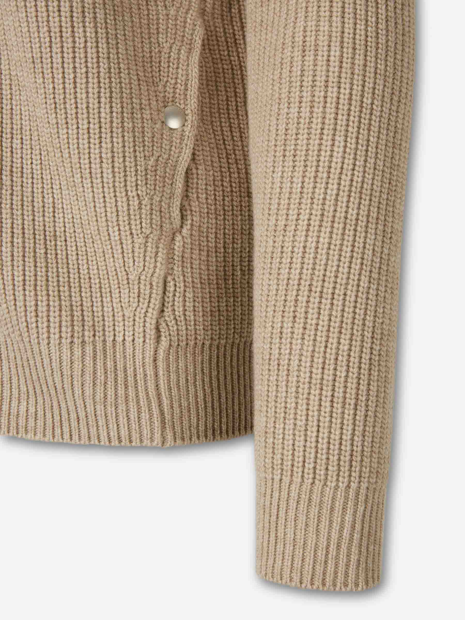 Zanone Hombre Barcelona Cárdigan Punto Cremallera color Beige sku 543-001065 01 - Foto 4