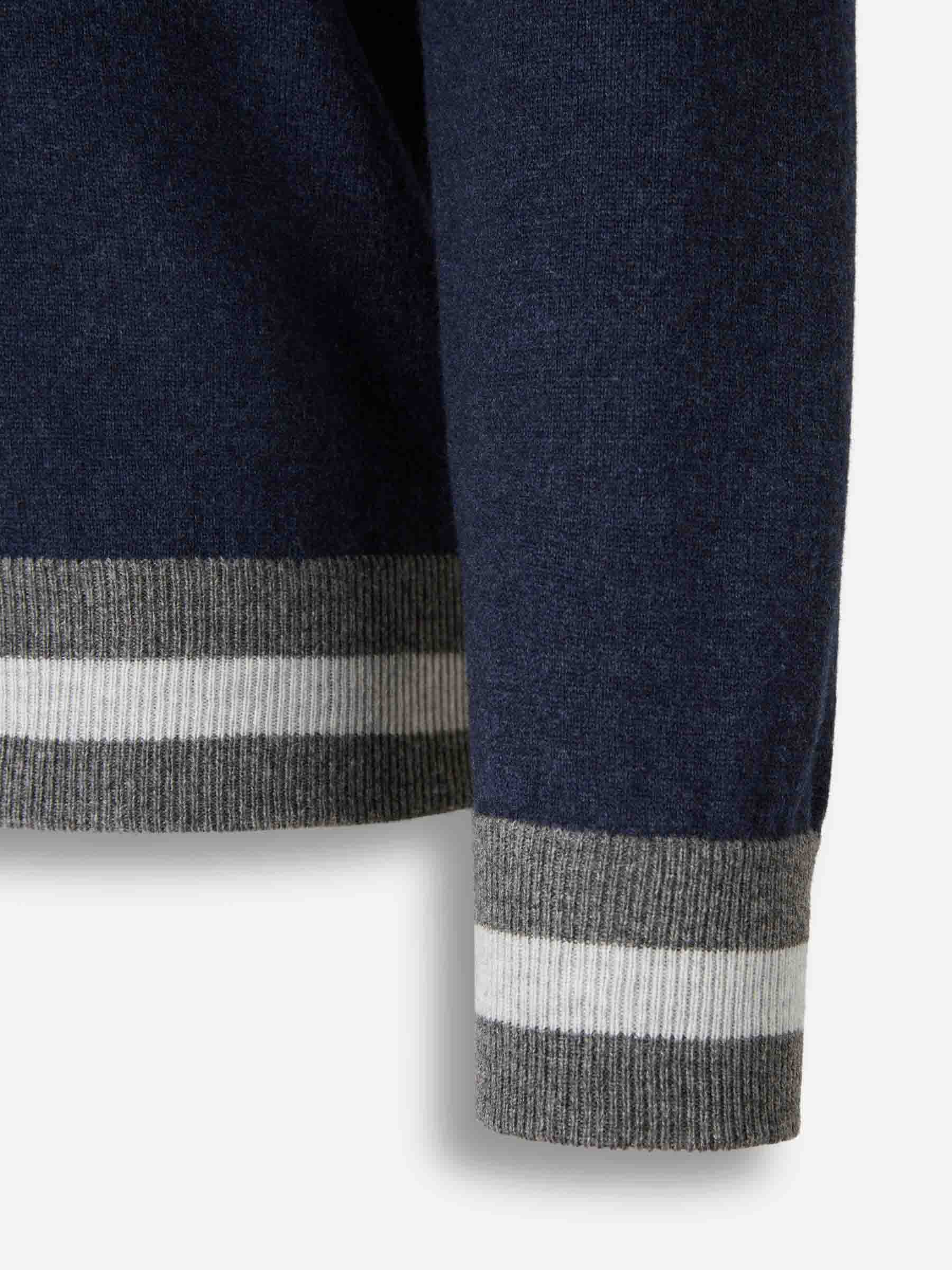 Gran Sasso Hombre Barcelona Cárdigan Punto Capucha color Azul Marino sku 543-001070 02 - Foto 4