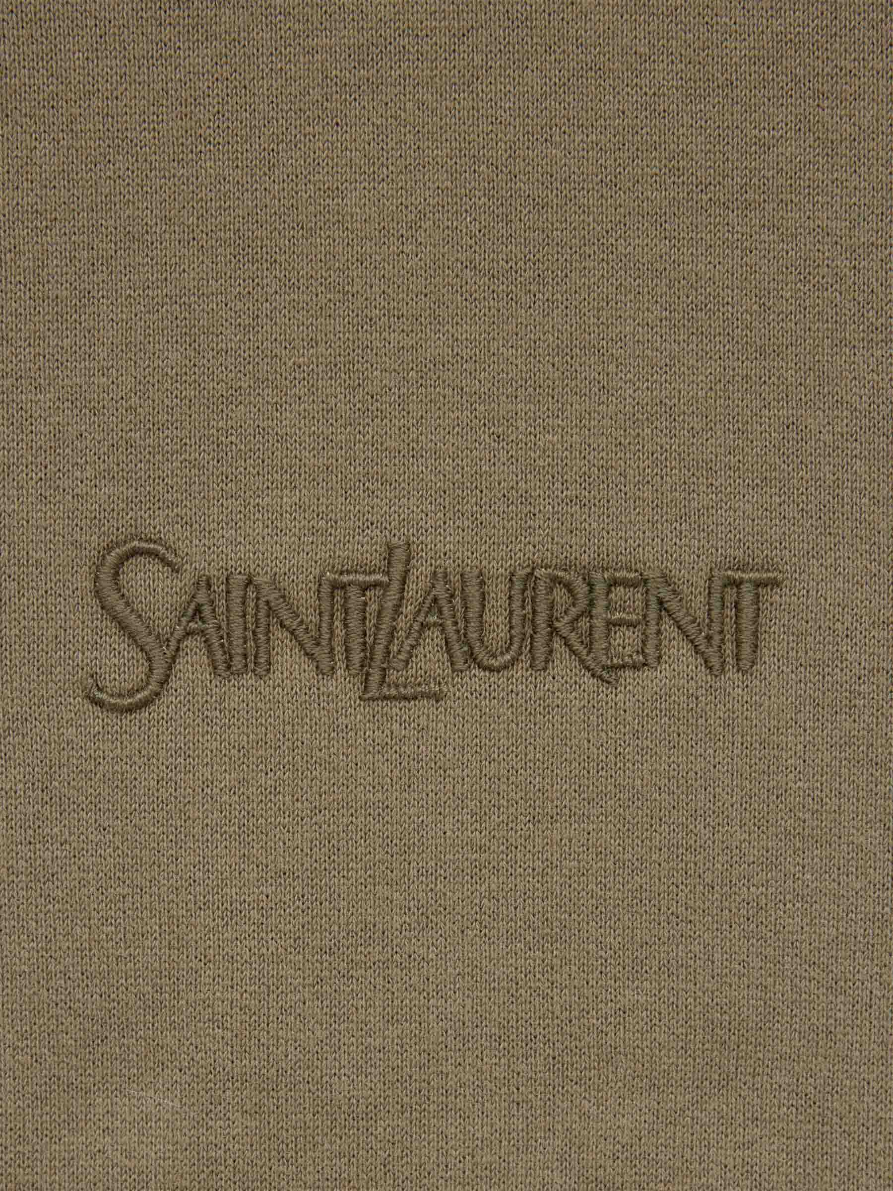 Saint Laurent Hombre Barcelona Sudadera Capucha Logo color Verde Militar sku 545-001774 02 - Foto 3
