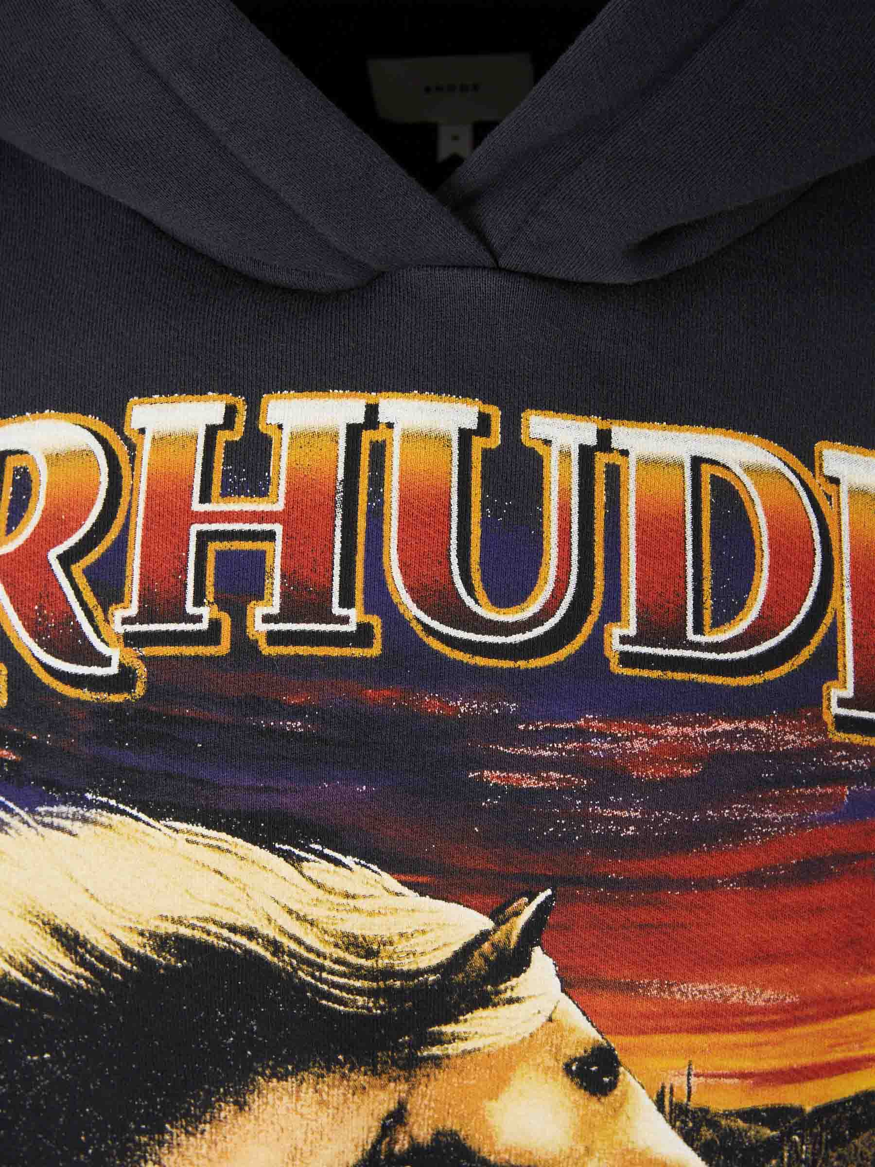 Rhude Hombre Barcelona Sudadera con Capucha color Negro sku 545-001880 01 - Foto 3