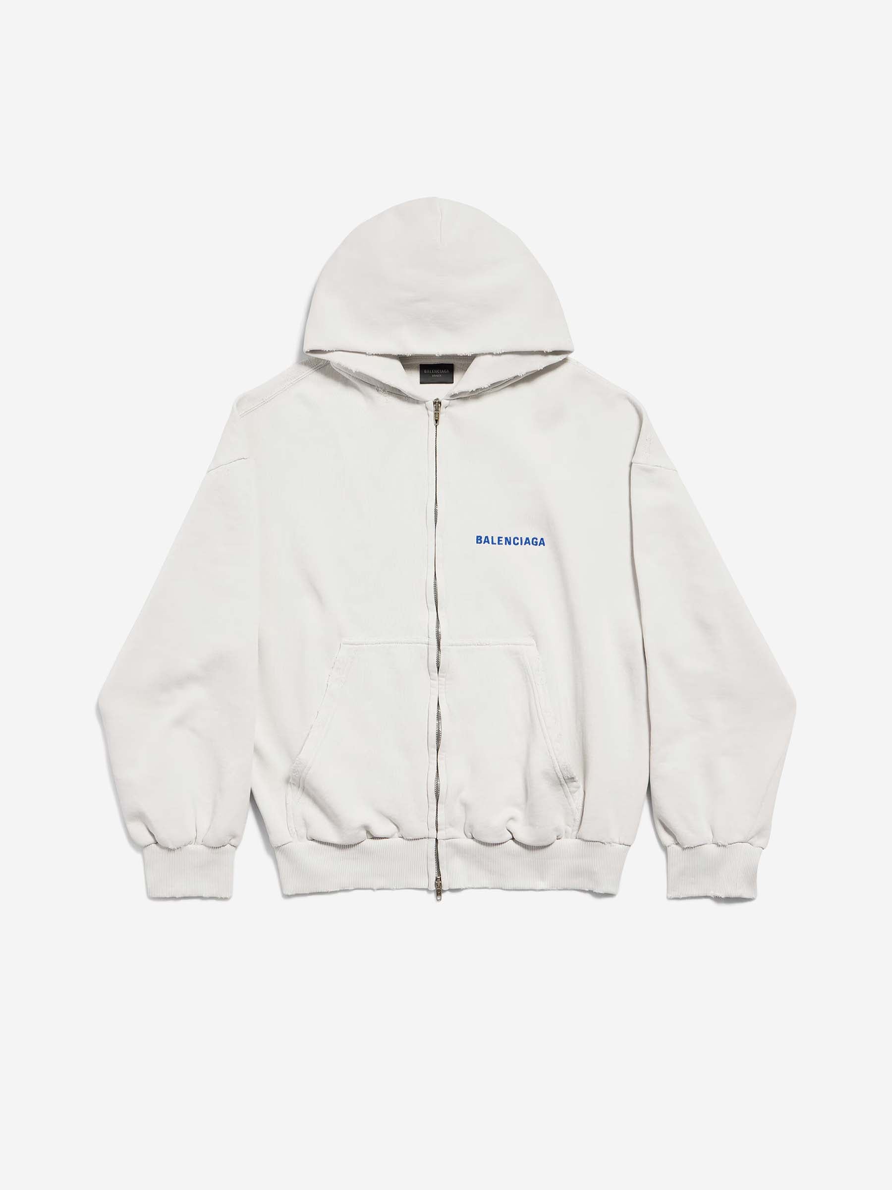 Balenciaga Hombre Barcelona Sudadera Capucha Cremallera color Blanco sku 545-001892 01 - Foto 1