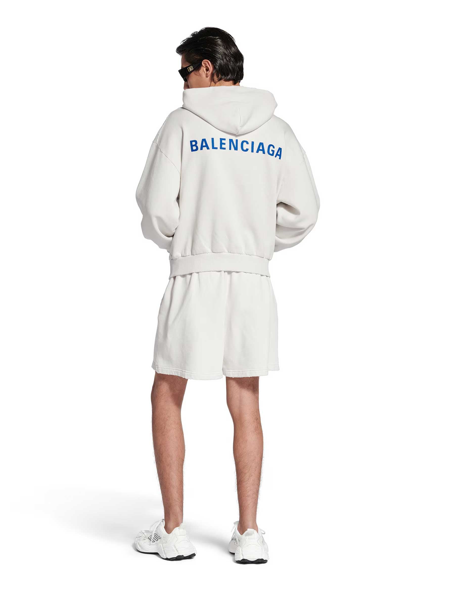 Balenciaga Hombre Barcelona Sudadera Capucha Cremallera color Blanco sku 545-001892 01 - Foto 3