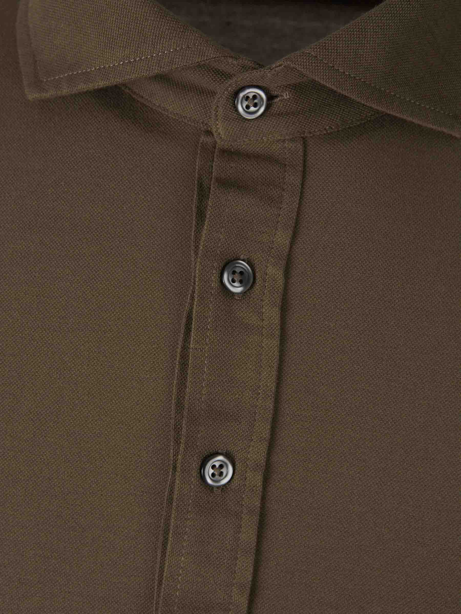 Gran Sasso Hombre Barcelona Polo Piqué Algodón color Verde Militar sku 551-000387 03 - Foto 3