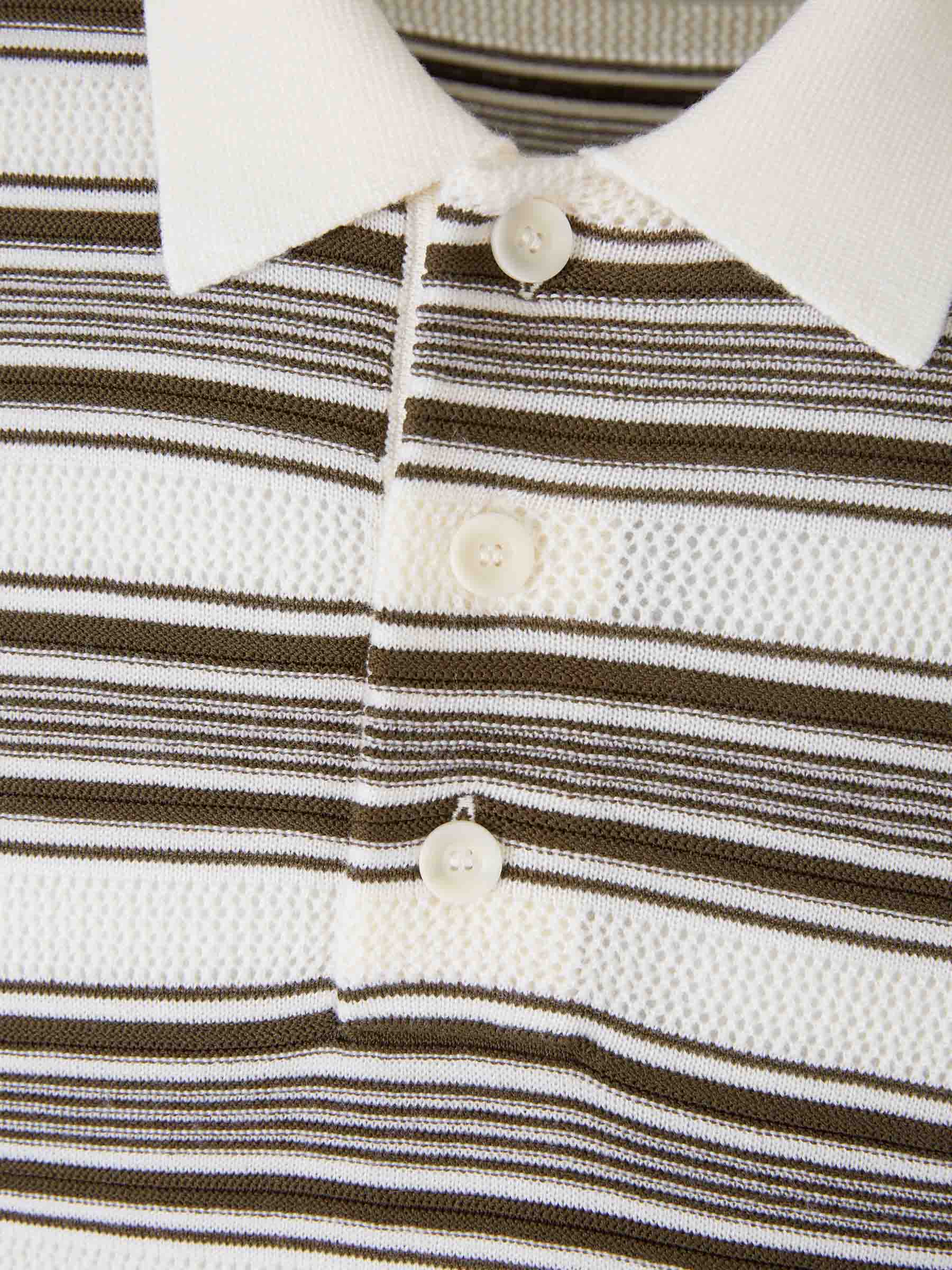 Wales Bonner Hombre Barcelona Polo Punto Lana color Beige sku 551-000394 01 - Foto 3