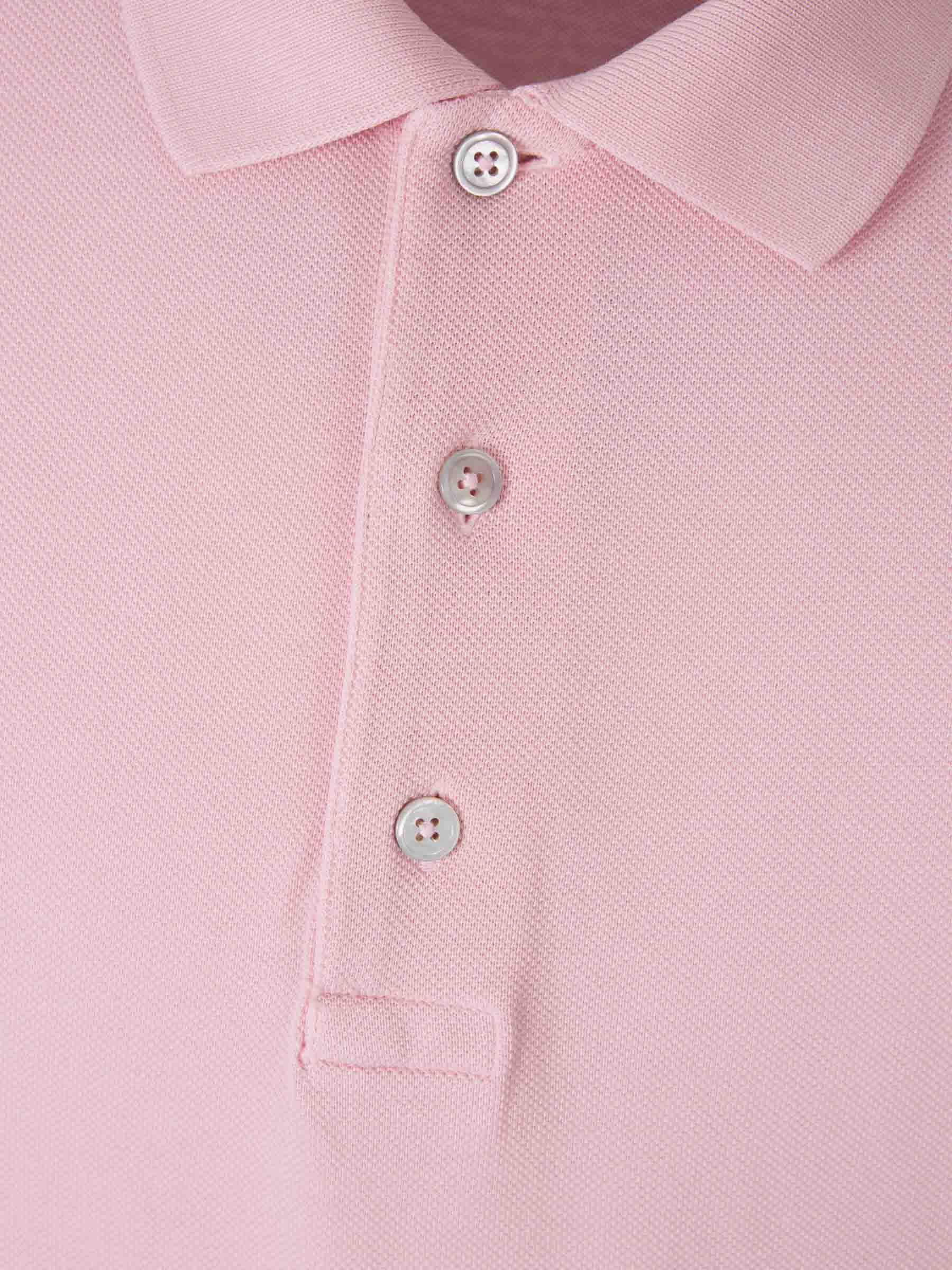 Tom Ford Hombre Barcelona Polo Logo Piqué color Rosa Palo sku 552-001538 02 - Foto 3
