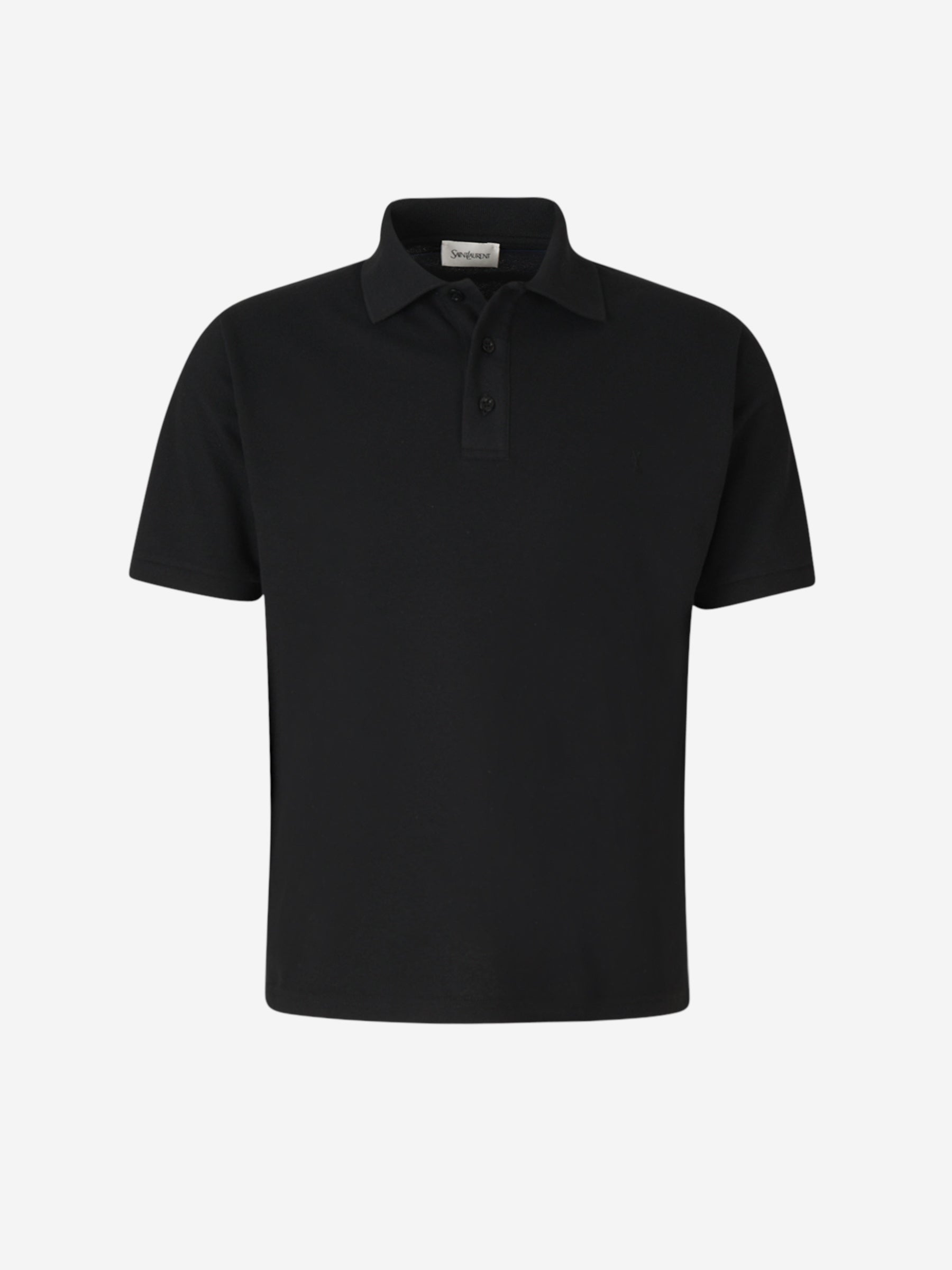 Saint Laurent Hombre Barcelona Polo Algodón Logo color Negro sku 552-001550 01 - Foto 1