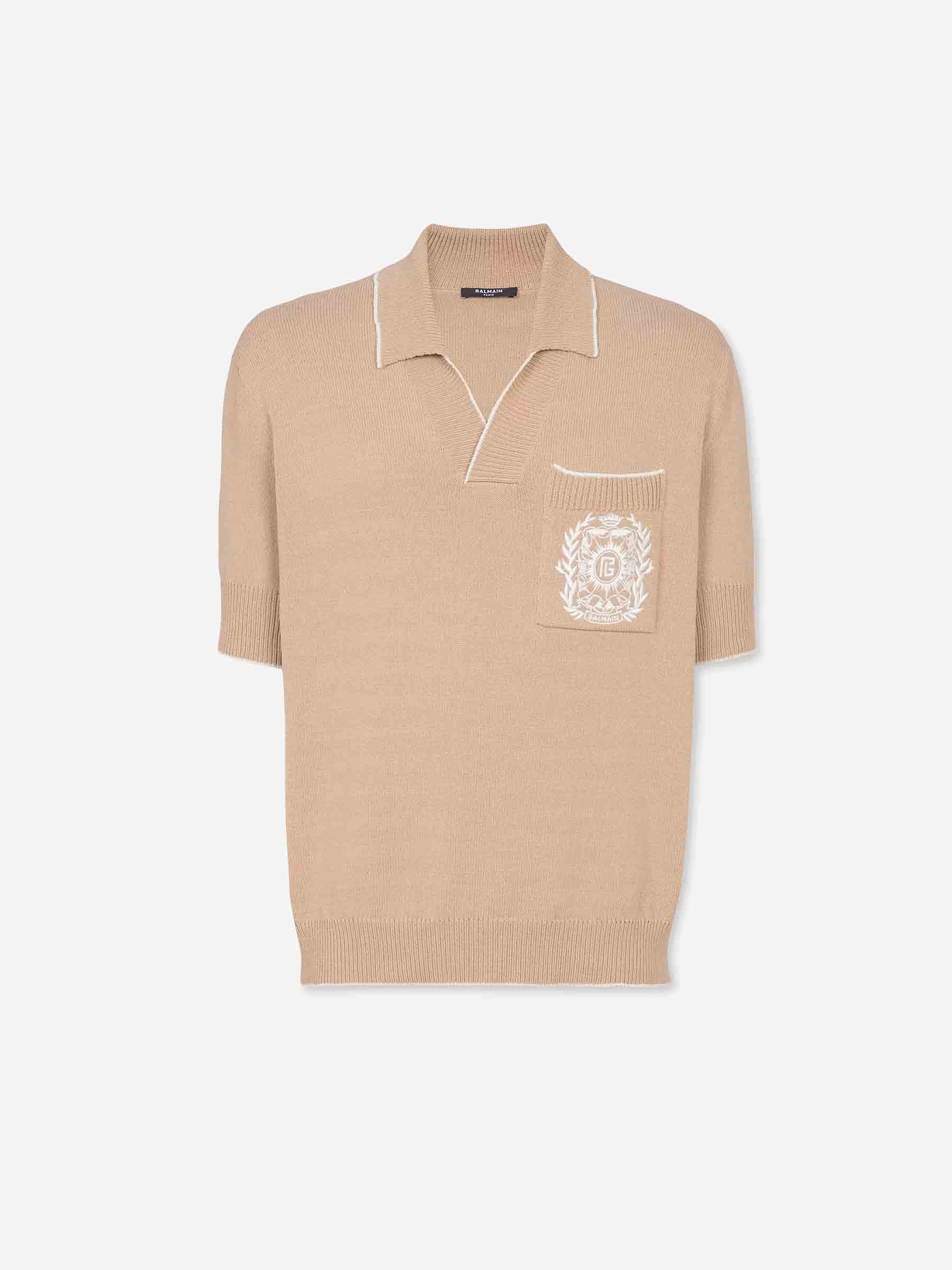 Balmain Hombre Barcelona Polo Punto Bordado color Beige sku 552-001621 01 - Foto 1