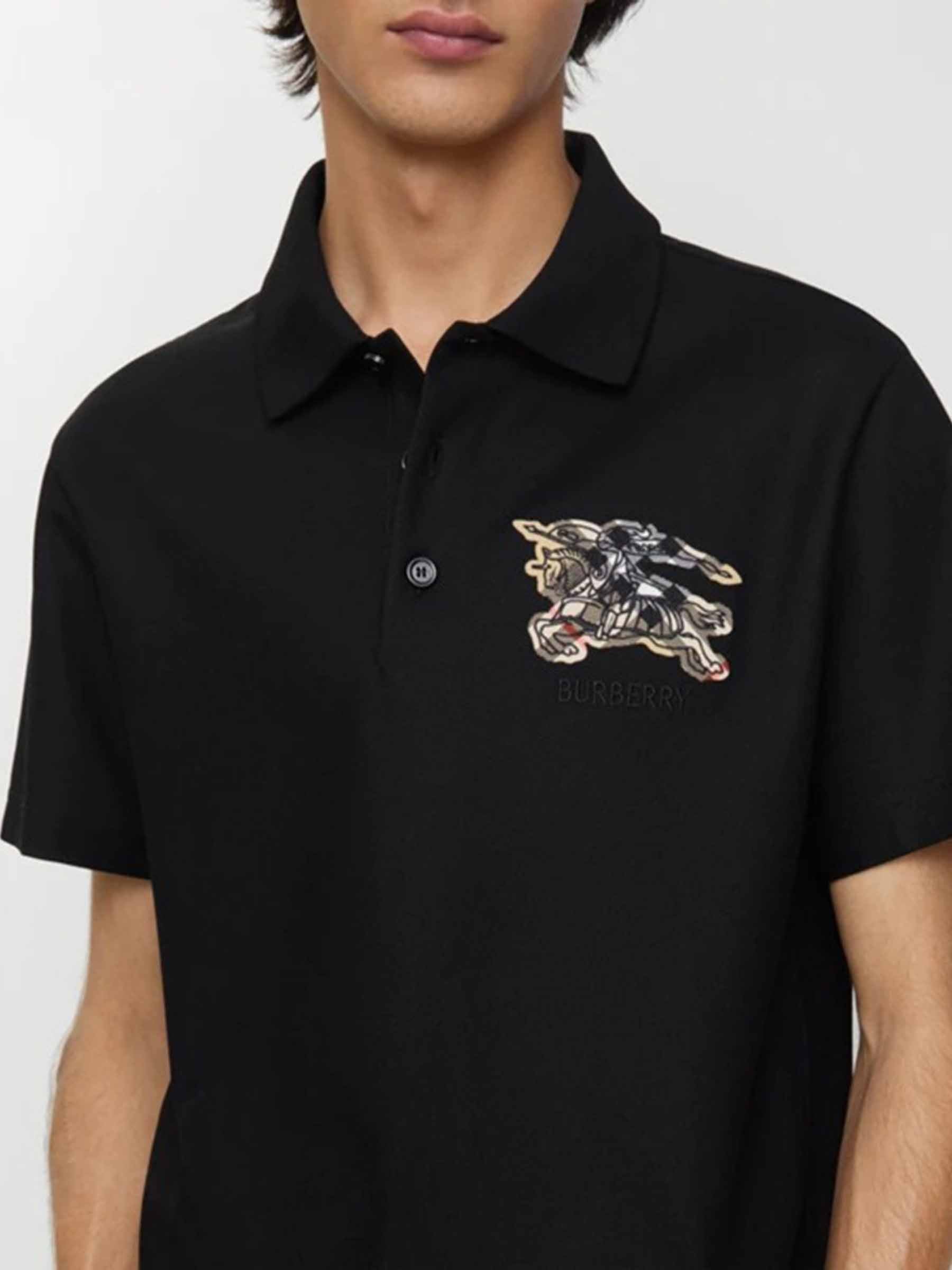 Burberry Hombre Barcelona Polo Piqué Algodón color Negro sku 552-001640 01 - Foto 3