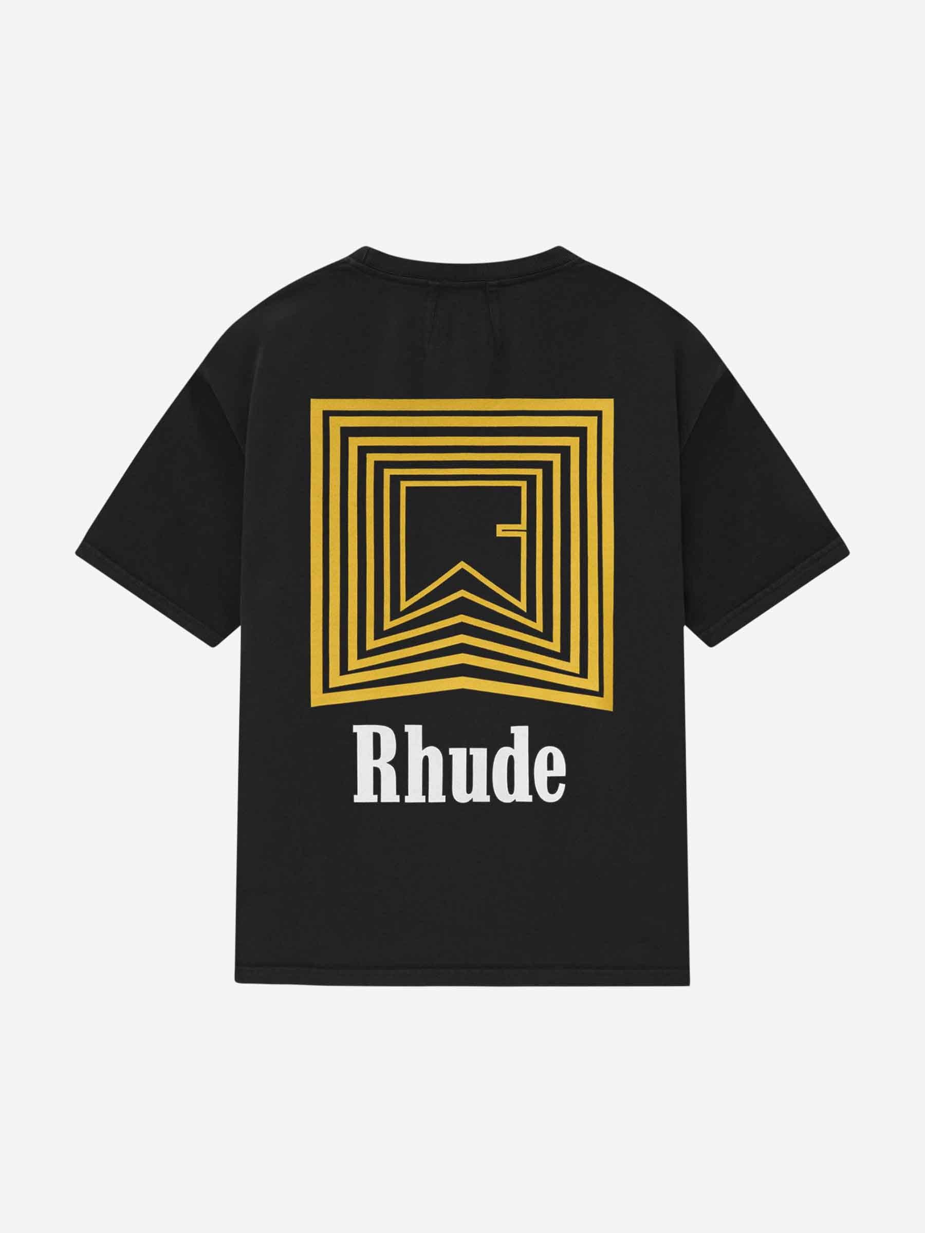 Rhude Hombre Barcelona Camiseta Logo Chevron color Negro sku 553-003952 00 - Foto 4