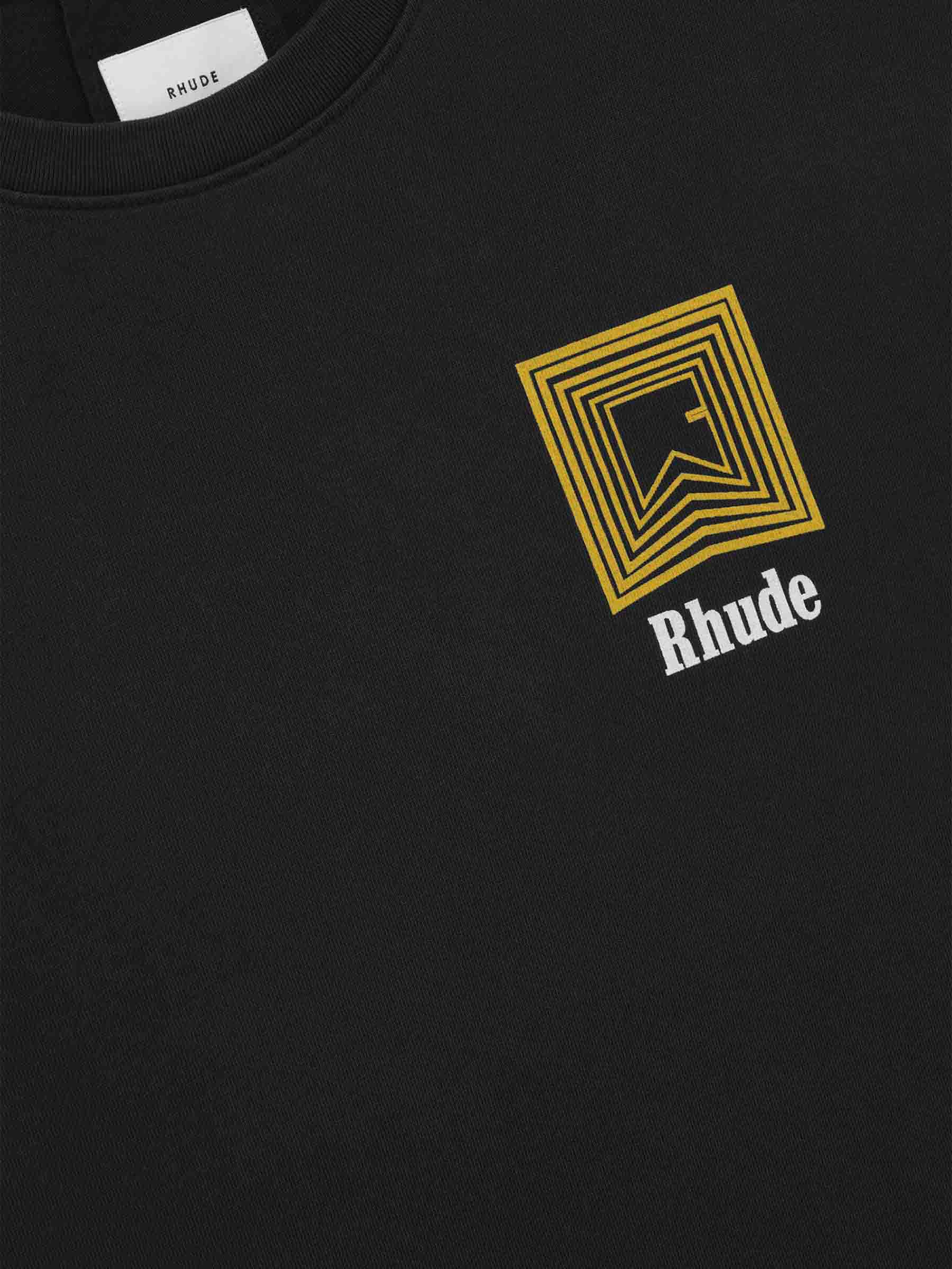 Rhude Hombre Barcelona Camiseta Logo Chevron color Negro sku 553-003952 00 - Foto 7