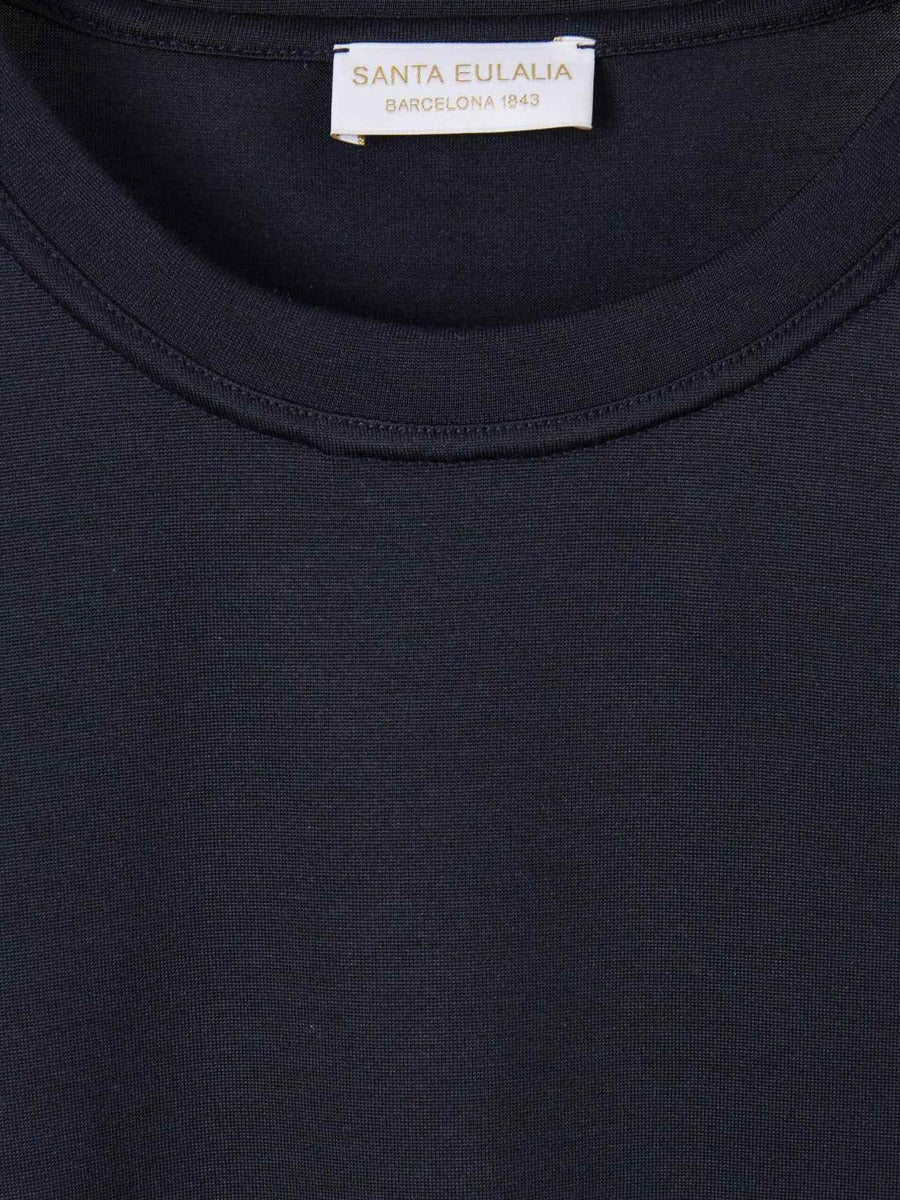 Santa Eulalia Hombre Barcelona Camiseta Lisa Lino color Azul Marino sku 553-004264 02 - Foto 3