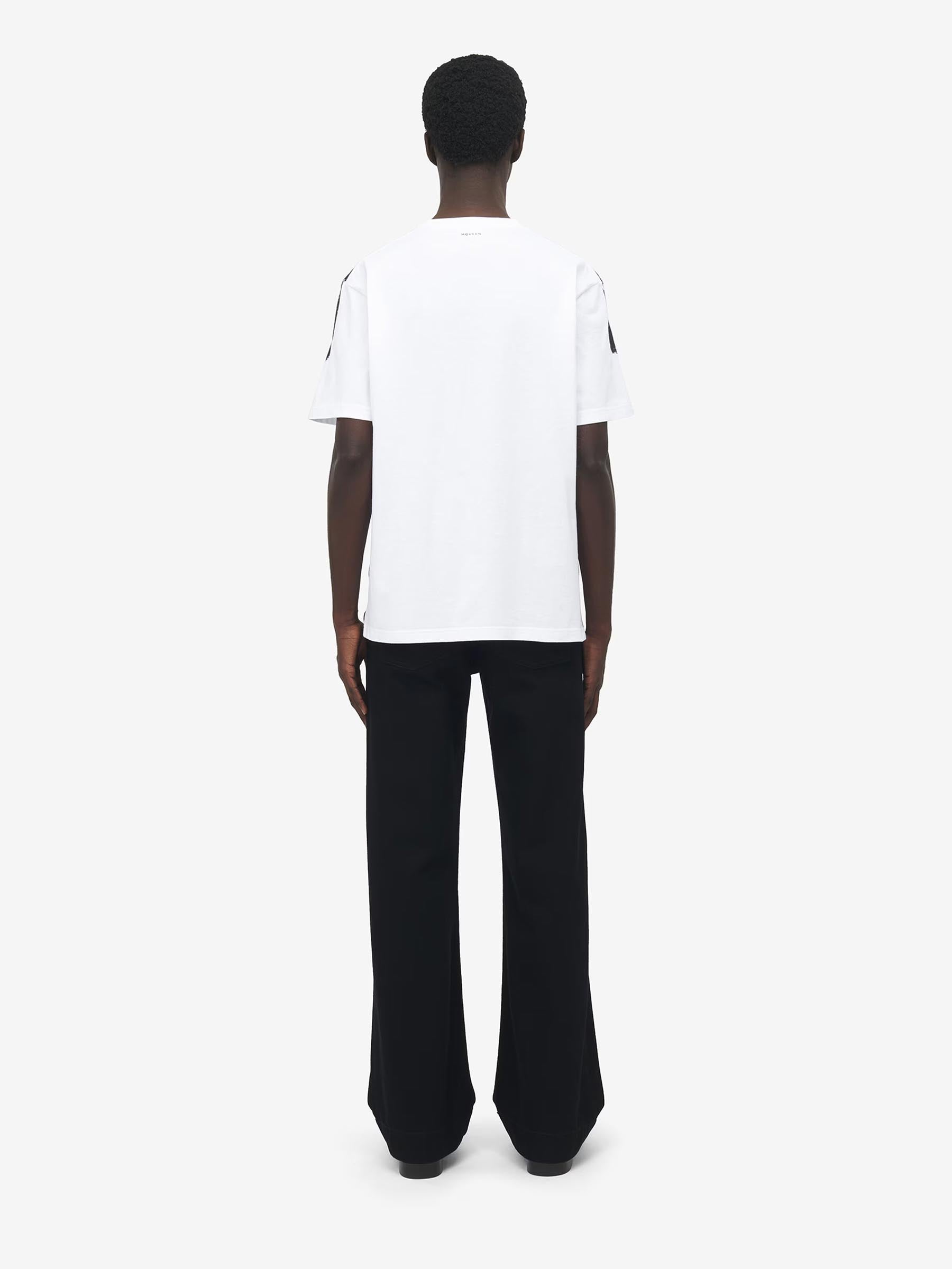 McQueen Hombre Barcelona Camiseta algodón orgánico color Blanco Y Negro sku 553-004313 01 - Foto 3