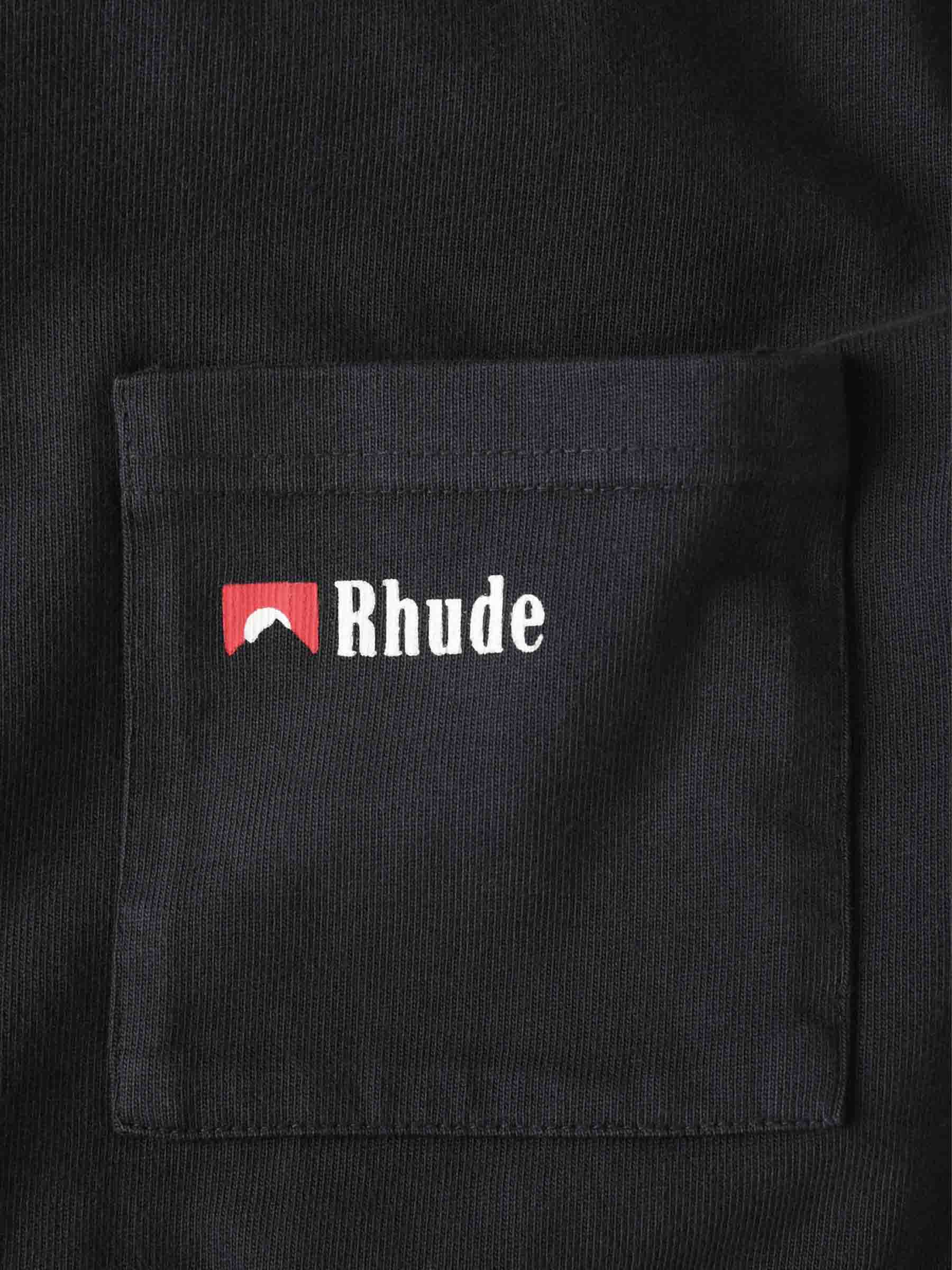 Rhude Hombre Barcelona Camiseta Cuello Redondo color Negro sku 553-004319 01 - Foto 3