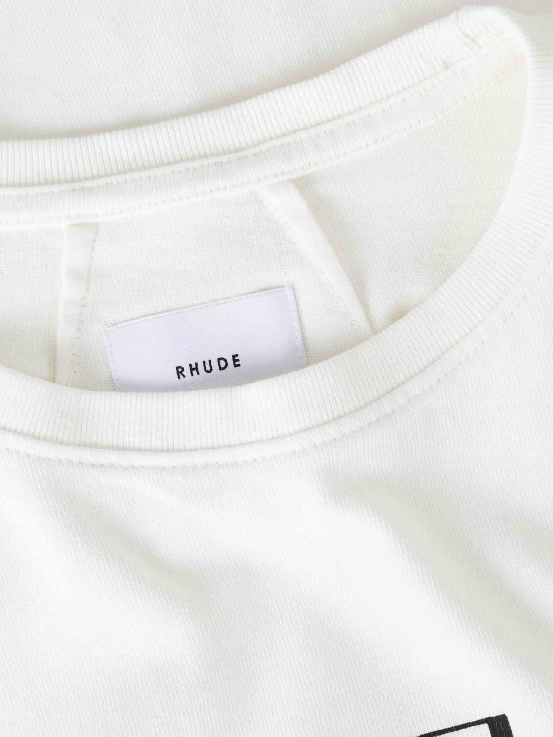 Rhude Hombre Barcelona Camiseta Cuello Redondo color Blanco sku 553-004321 01 - Foto 4