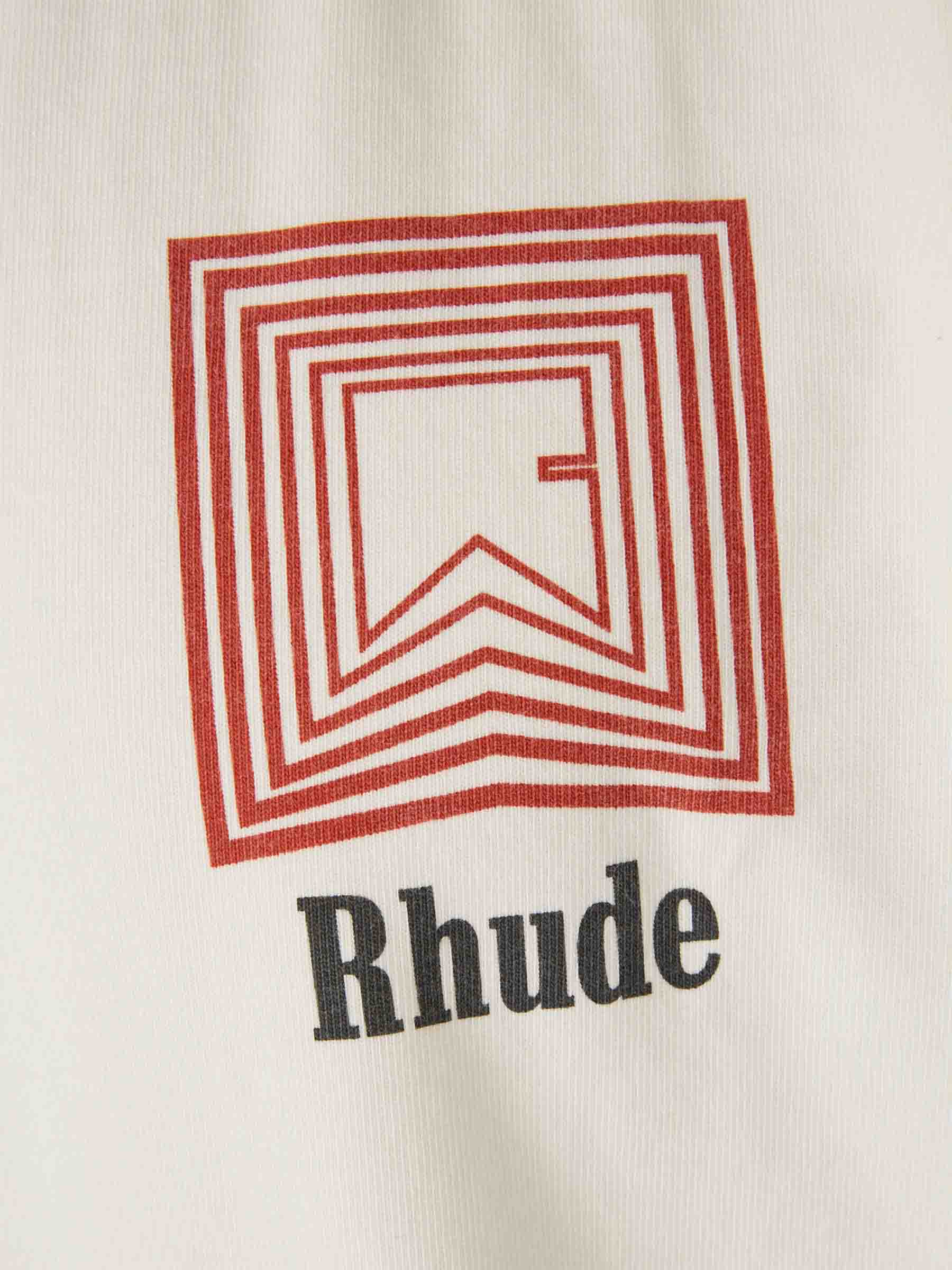 Rhude Hombre Barcelona Camiseta Chevron Logo Repeat color Crema sku 553-004329 01 - Foto 3