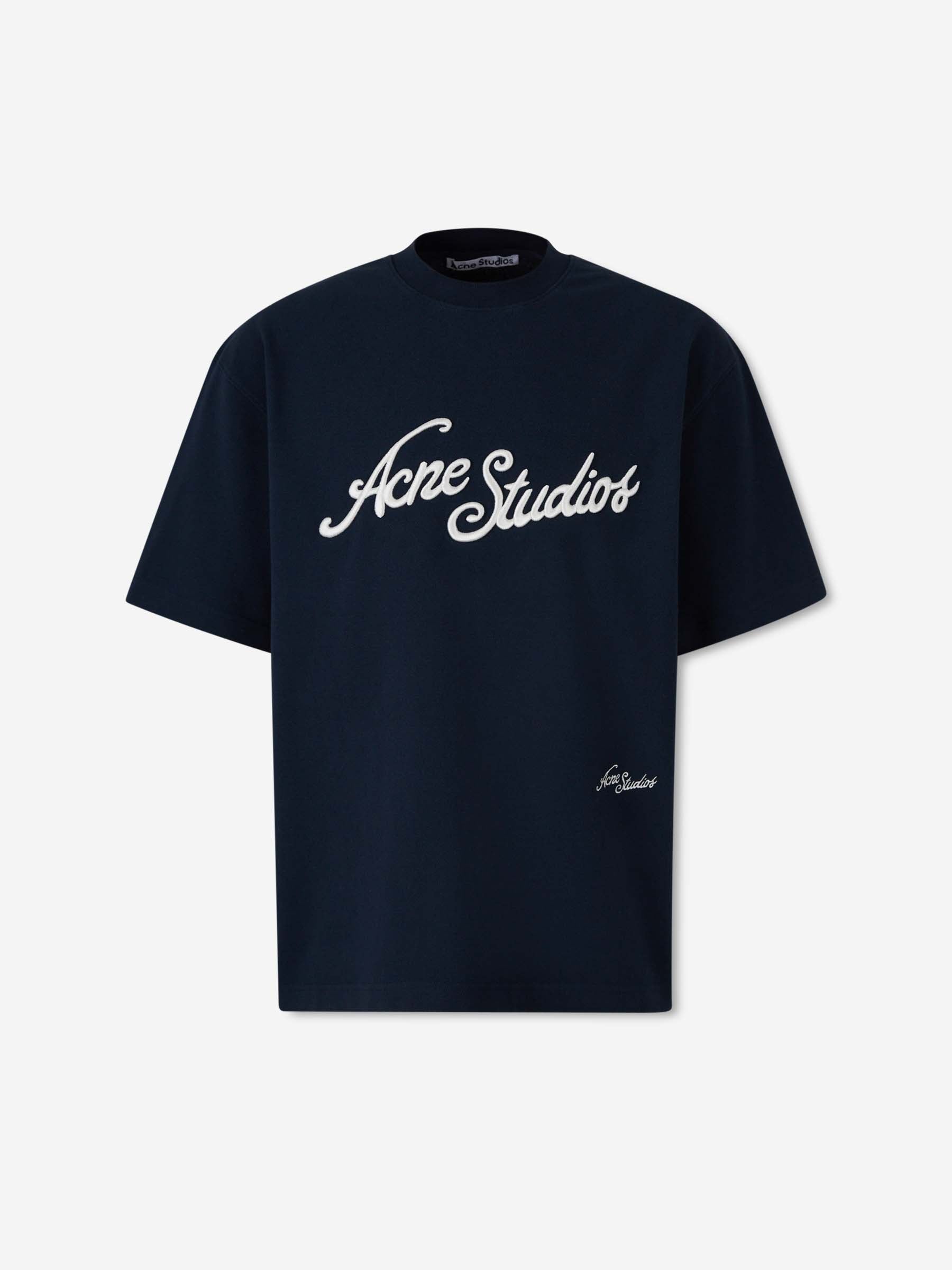 Acne Studios Hombre Barcelona Camiseta Logo Relaxed color Azul Noche sku 553-004351 01 - Foto 1
