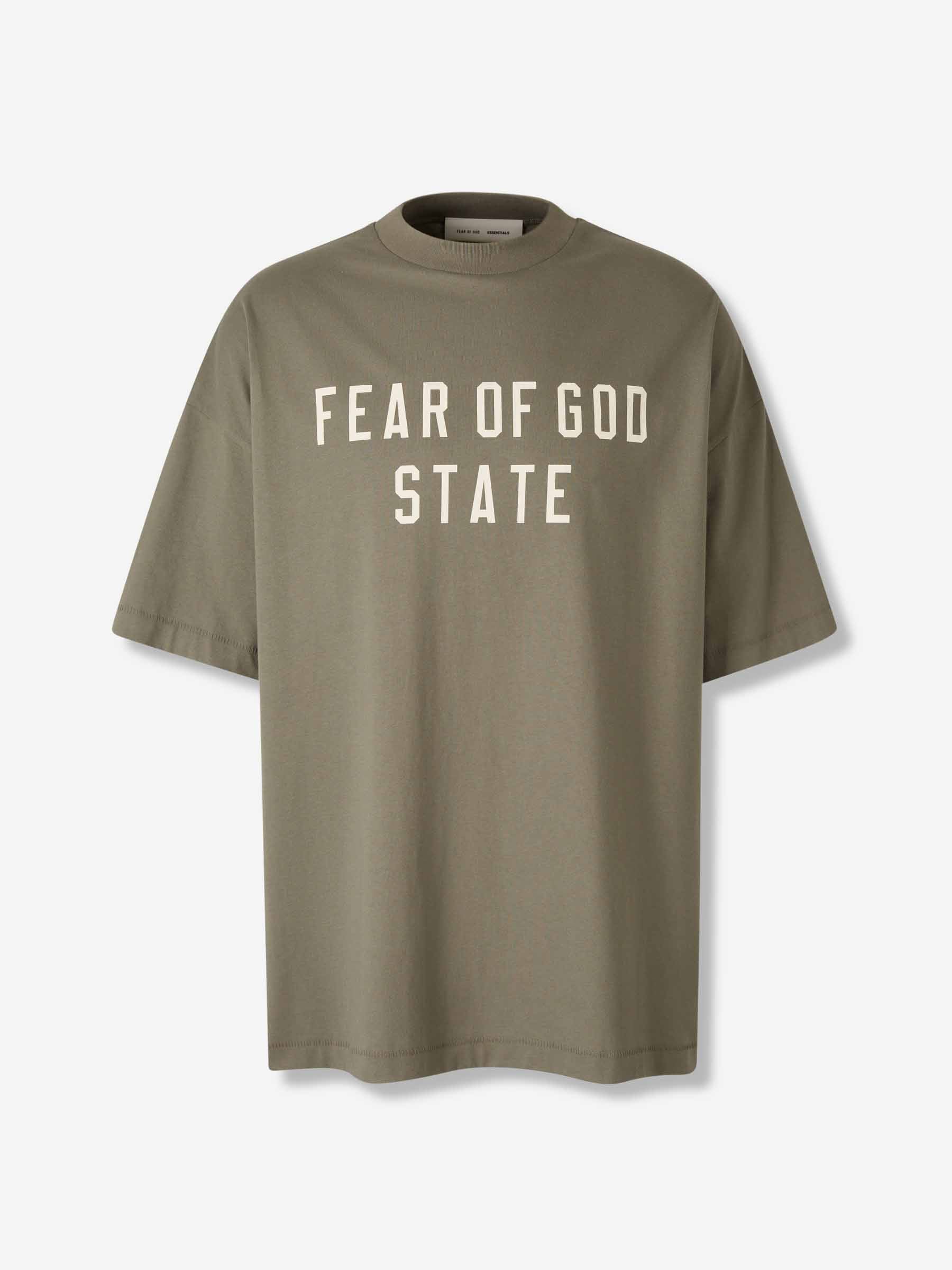 Fear of God Essentials Hombre Barcelona Camiseta Cuello Redondo color Verde Militar sku 553-004405 01 - Foto 1