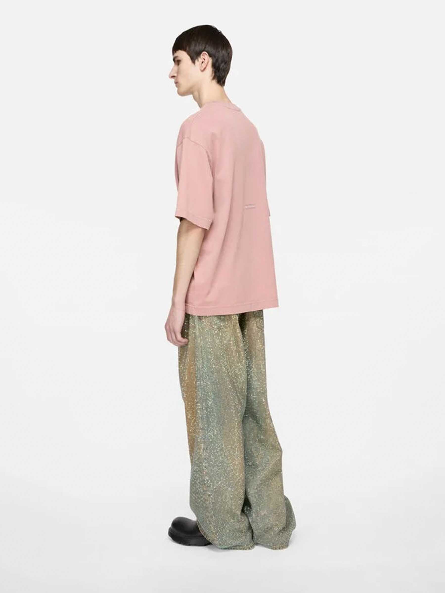Acne Studios Hombre Barcelona Camiseta Cuello Redondo color Lavanda sku 553-004481 02 - Foto 3
