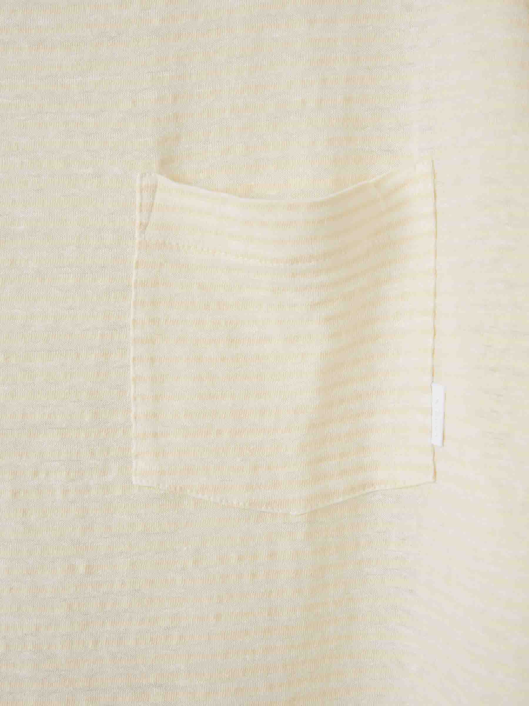 Lardini Hombre Barcelona Camiseta Listada Lino color Amarillo Claro sku 553-004507 01 - Foto 3