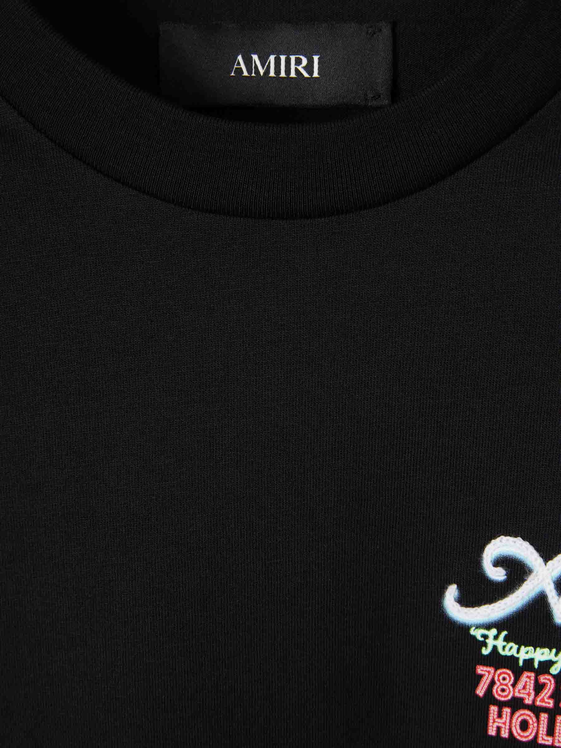 Amiri Hombre Barcelona Camiseta Cuello Redondo color Negro sku 553-004508 01 - Foto 3