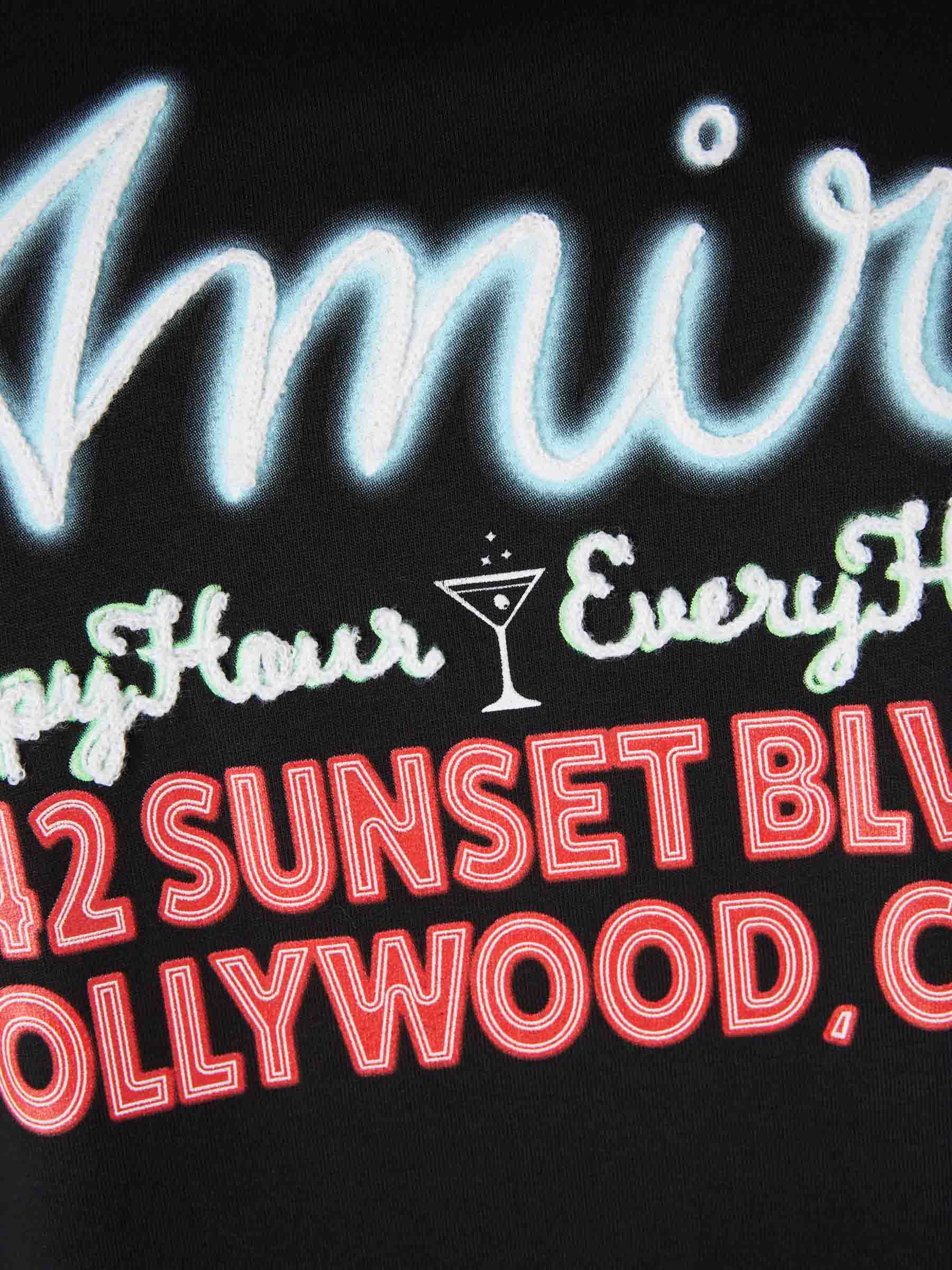 Amiri Hombre Barcelona Camiseta Cuello Redondo color Negro sku 553-004508 01 - Foto 5