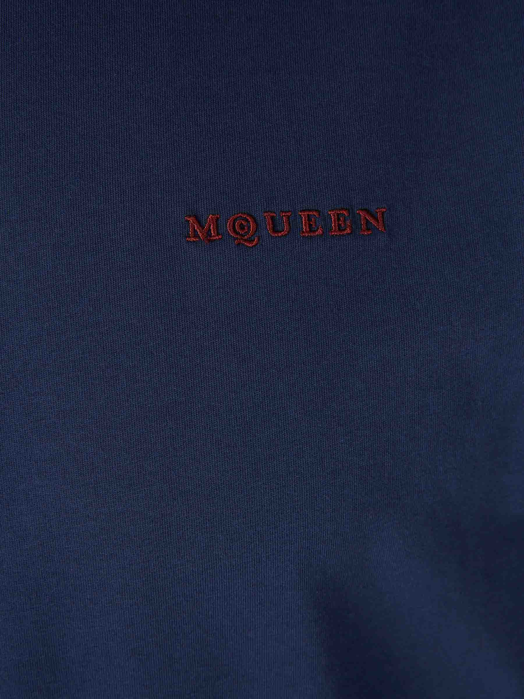 Alexander McQueen Hombre Barcelona Camiseta Cuello Redondo color Azul Marino sku 553-004521 01 - Foto 4