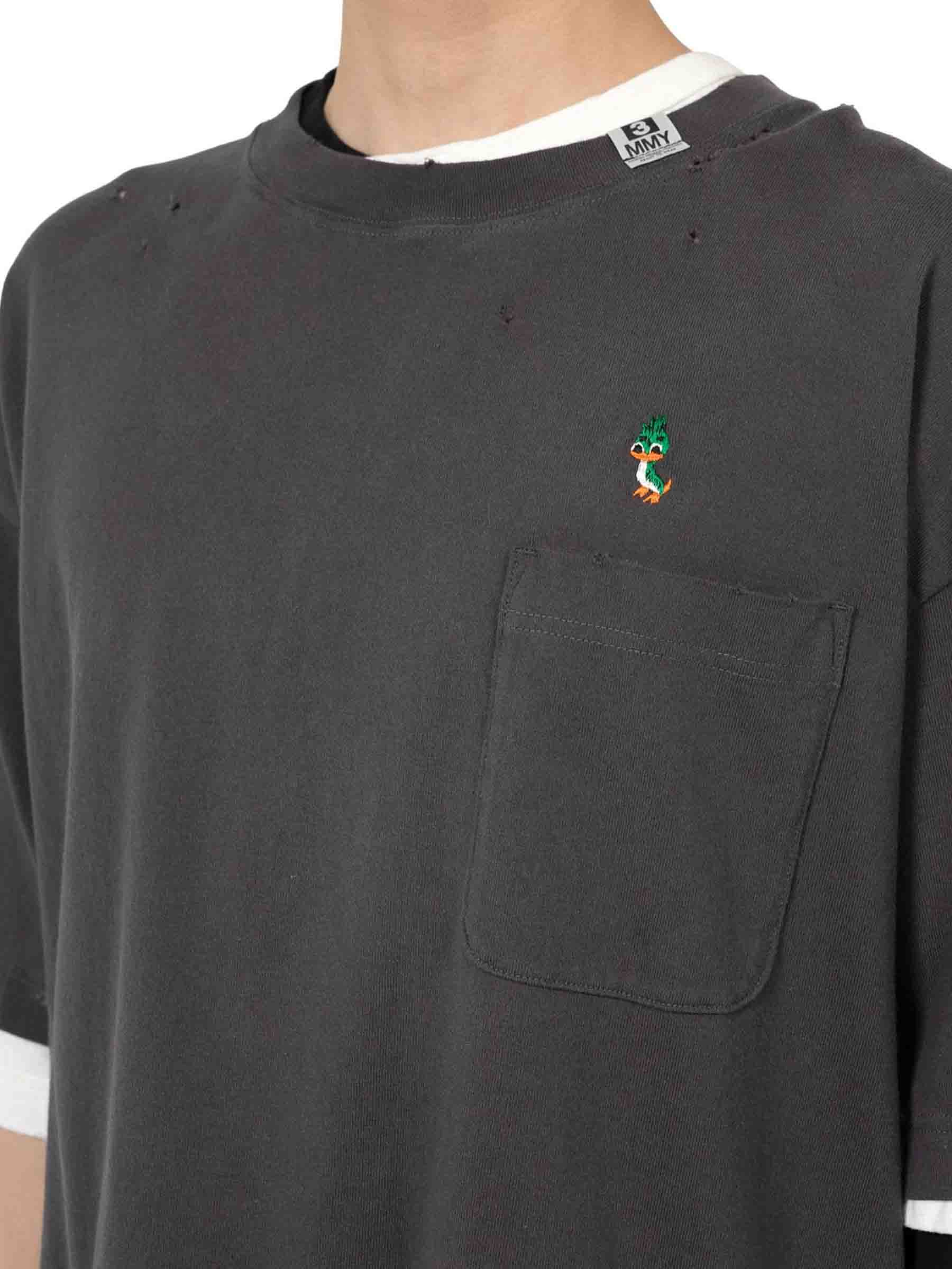 Maison Mihara Yasuhiro Hombre Barcelona Camiseta Cuello Redondo color Negro sku 553-004522 01 - Foto 3