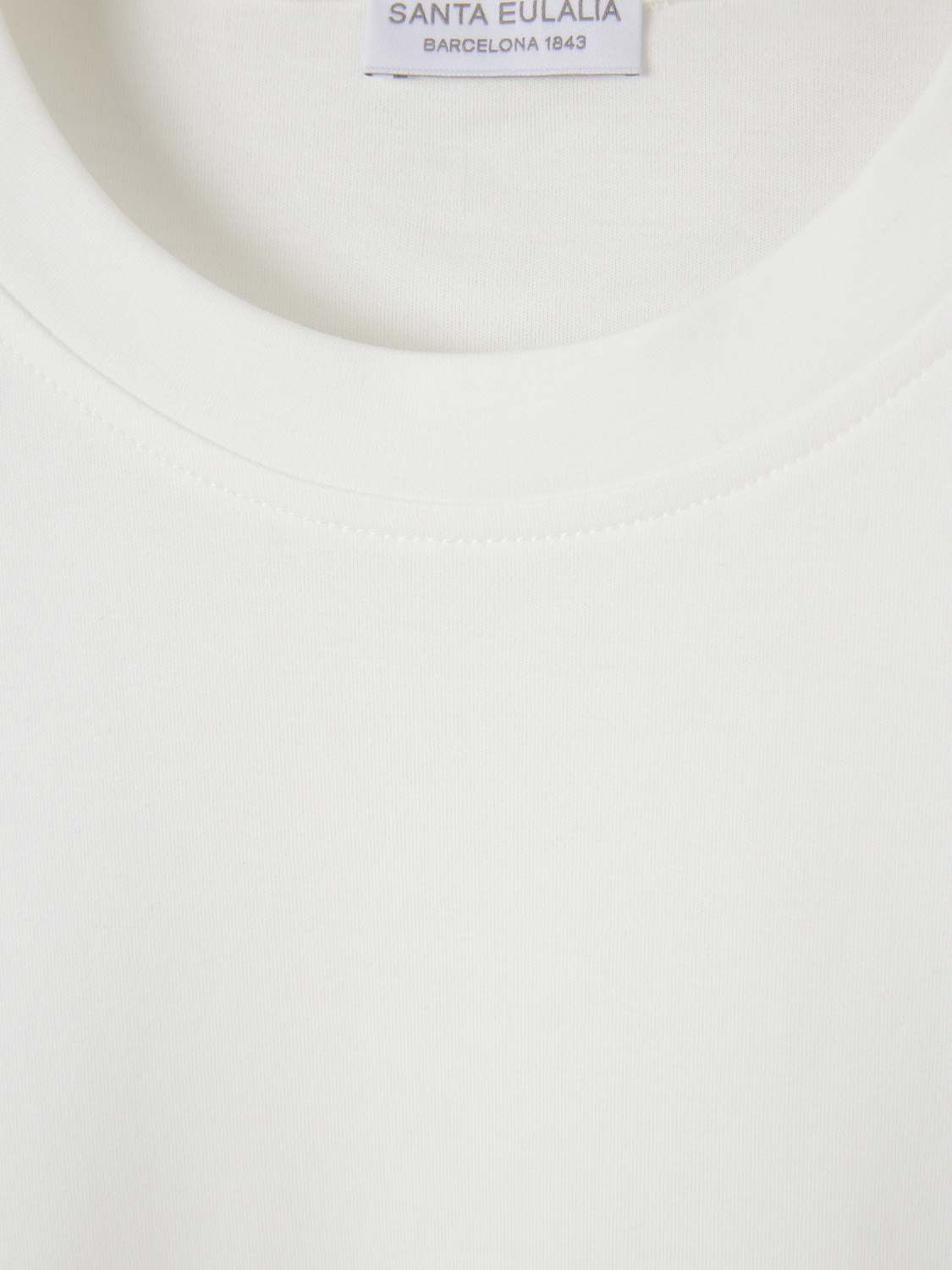 Santa Eulalia Hombre Barcelona Camiseta Lisa Algodón color Blanco sku 553-004530 01 - Foto 3