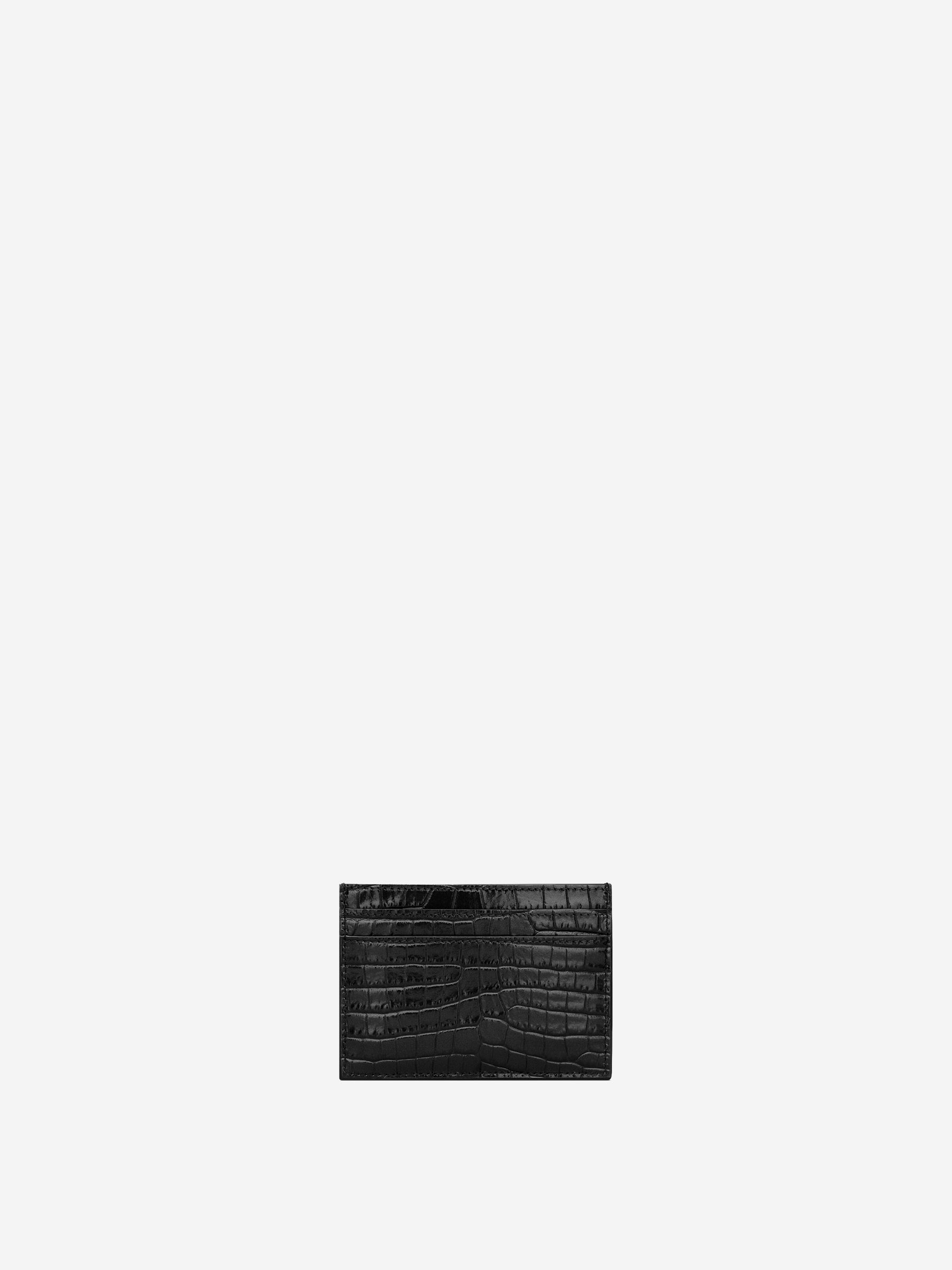 Saint Laurent Mujer Barcelona Tarjetero Piel Cocodrilo color Negro sku 820-000709 01 - Foto 2