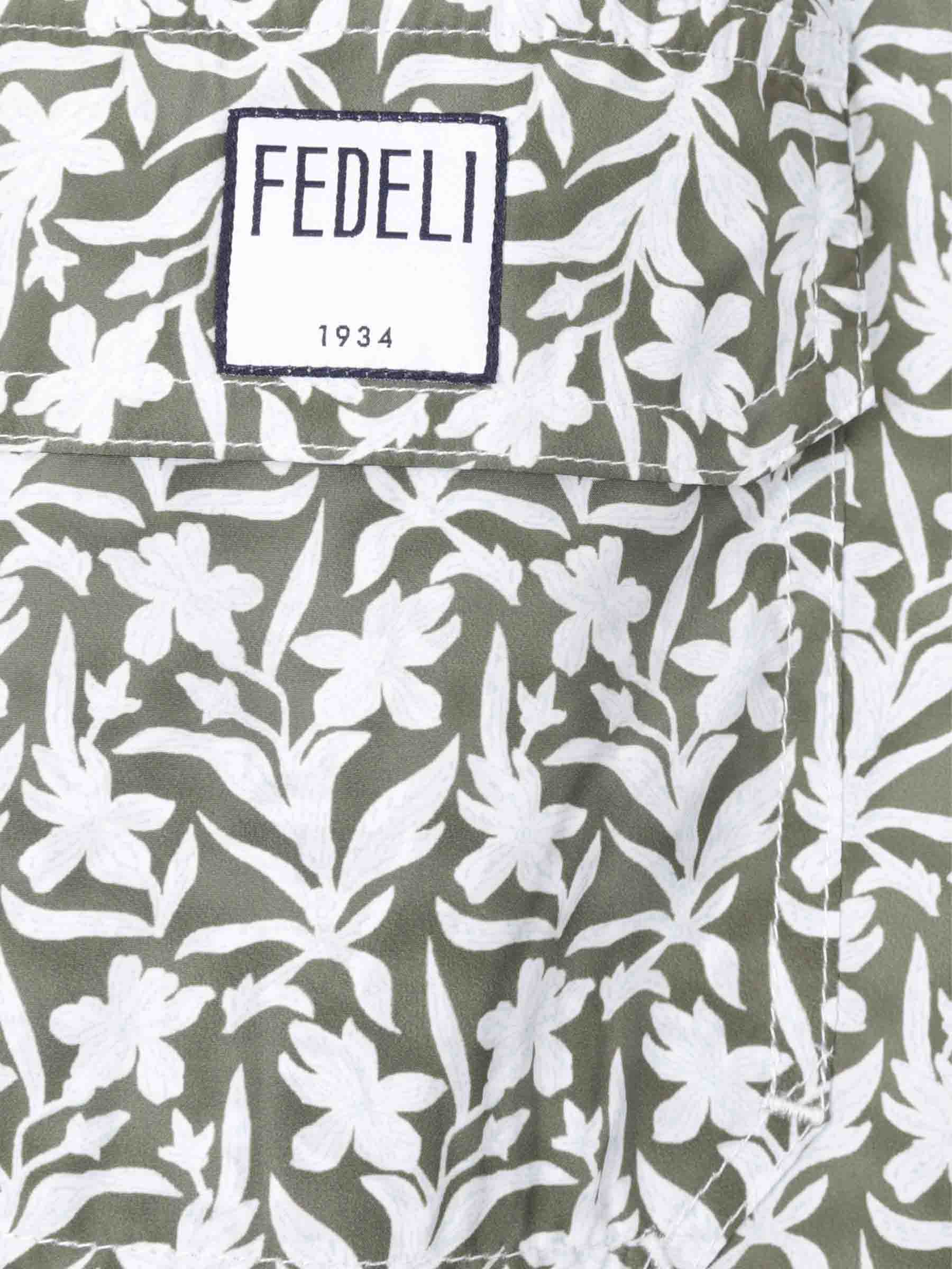 Fedeli Hombre Barcelona Bañador Estampado Floral color Verde Oscuro sku 561-001358 02 - Foto 3