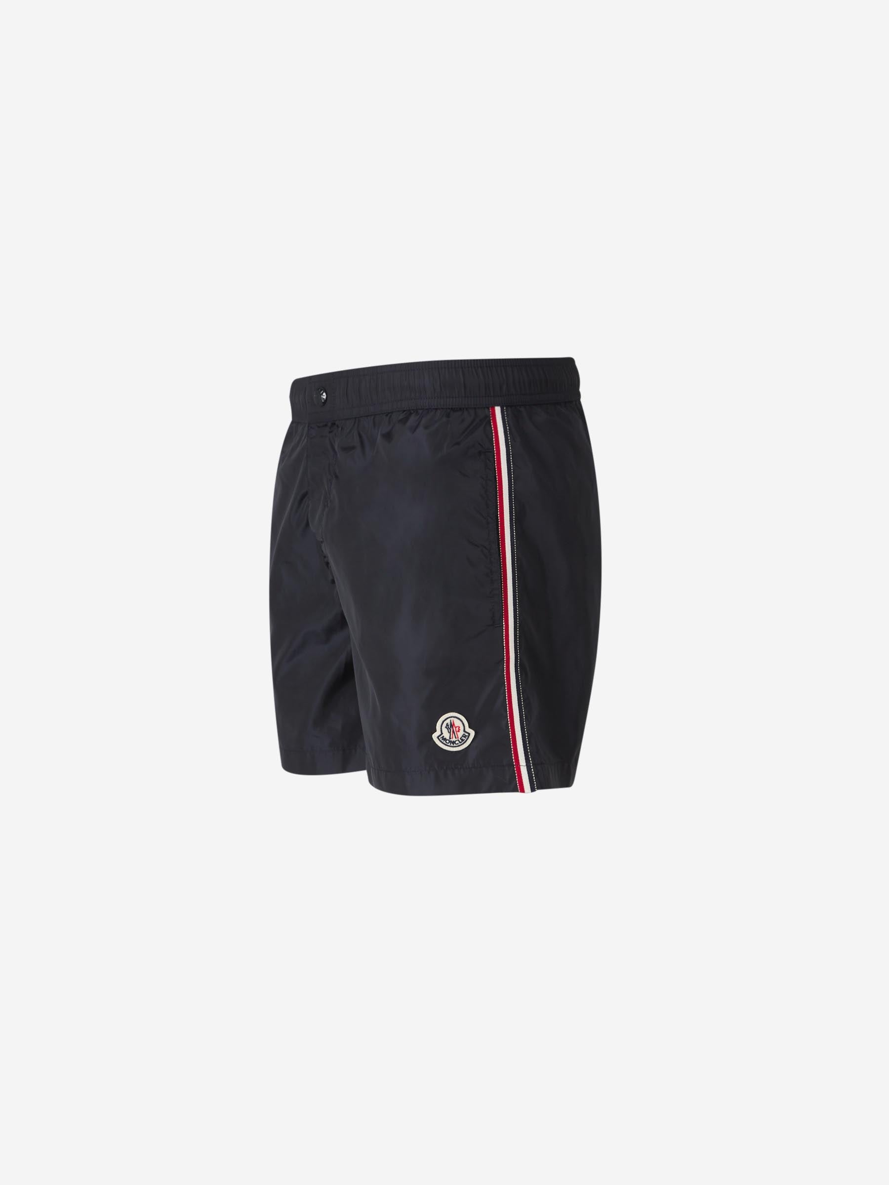 Moncler Hombre Barcelona Bañador Ribetes Tricolor color Azul Marino sku 561-001362 01 - Foto 2