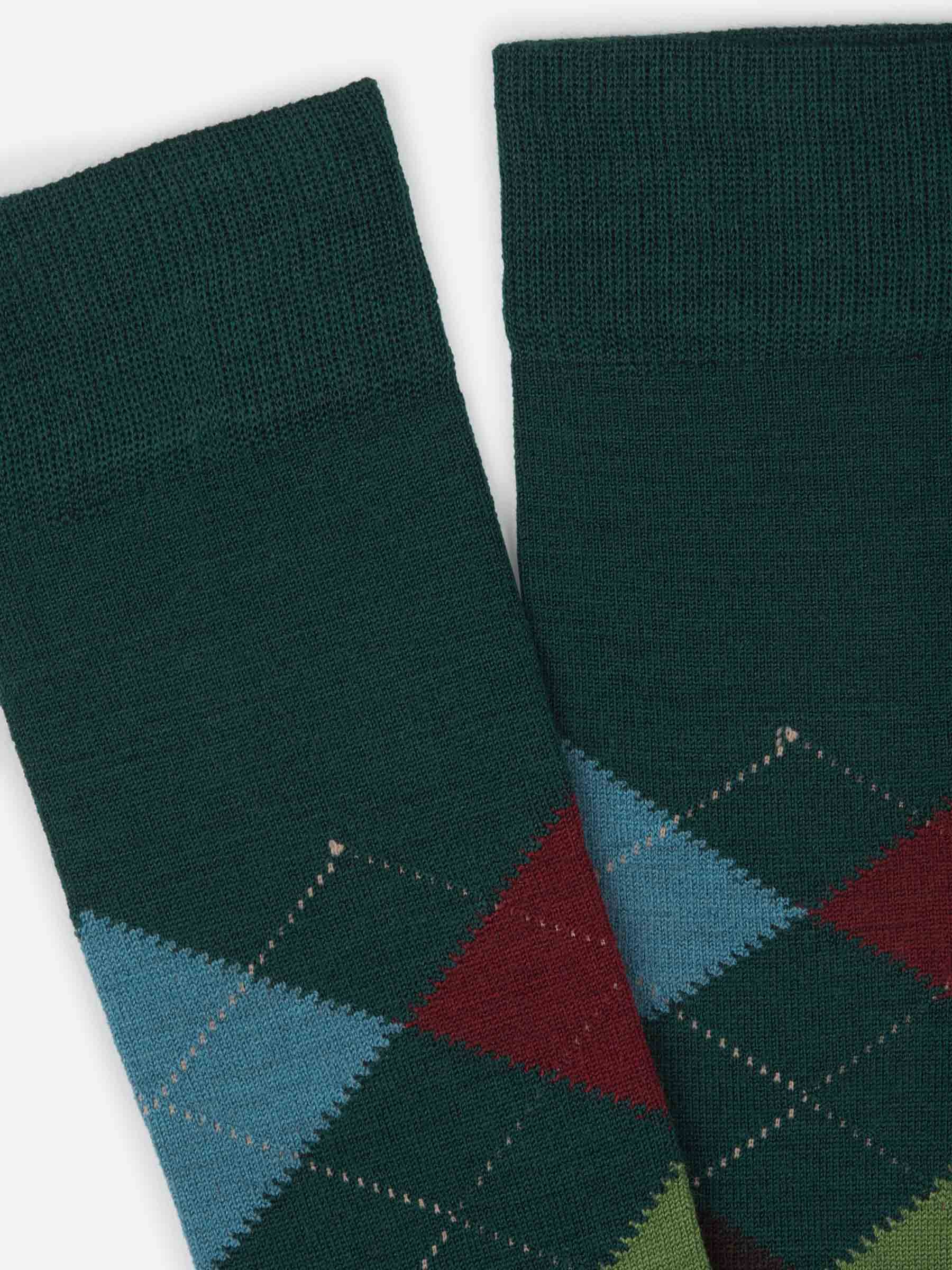 Gallo Hombre Barcelona Calcetines Motivo Rombos color Verde Oscuro sku 642-000391 01 - Foto 2