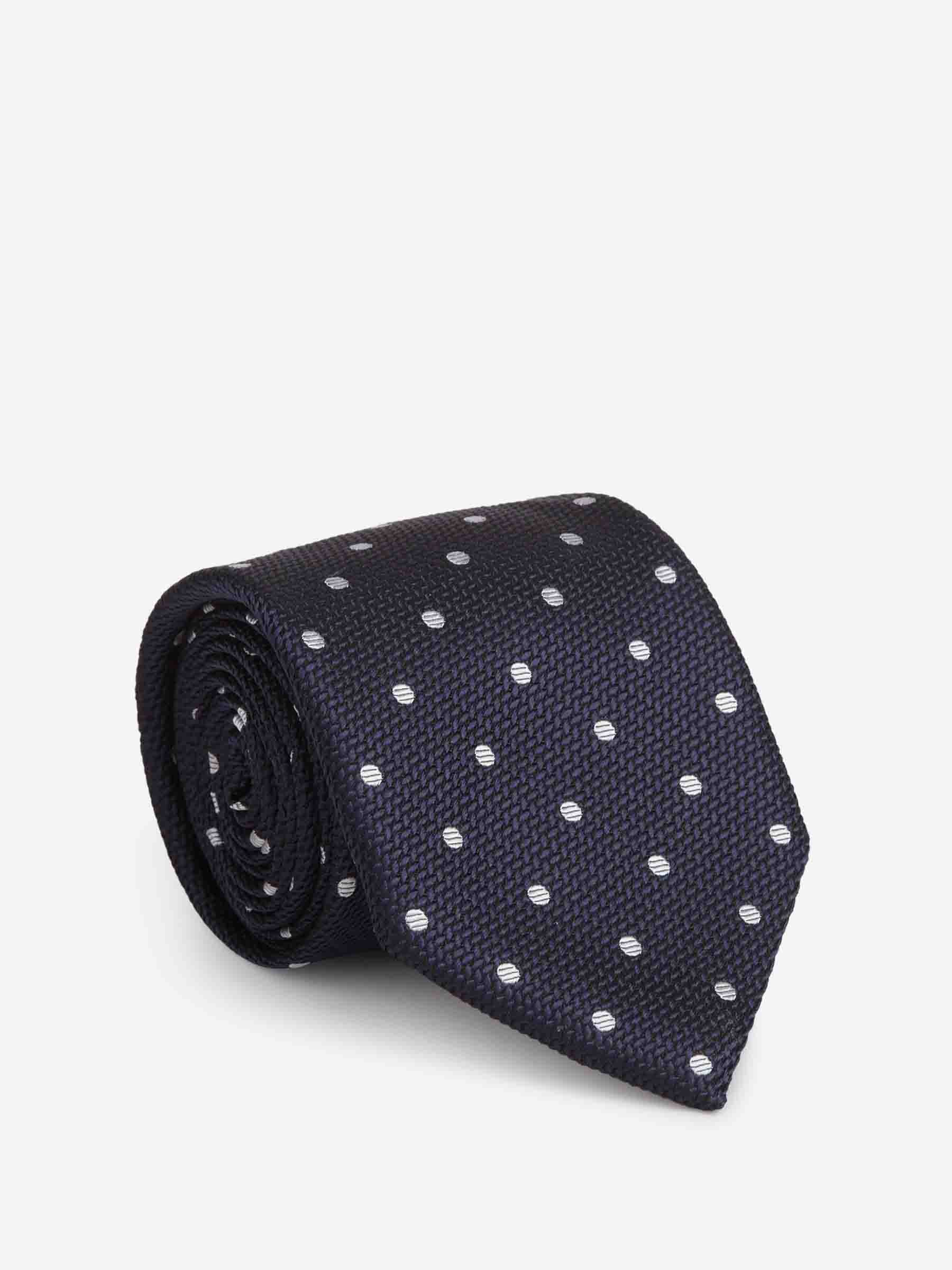 Santa Eulalia Hombre Barcelona Corbata Lunares Seda color Azul Marino sku 601-001816 01 - Foto 1