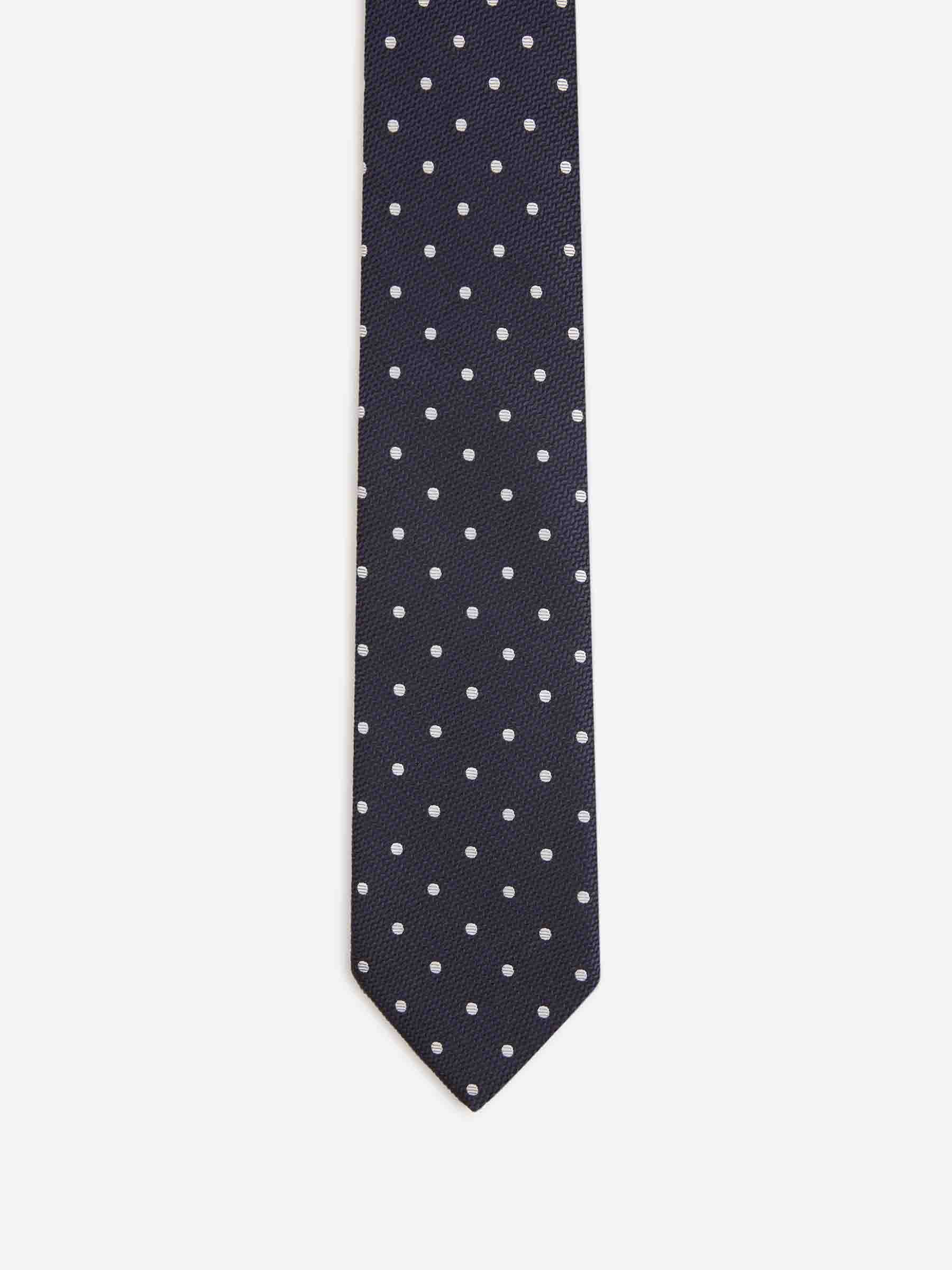 Santa Eulalia Hombre Barcelona Corbata Lunares Seda color Azul Marino sku 601-001816 01 - Foto 2